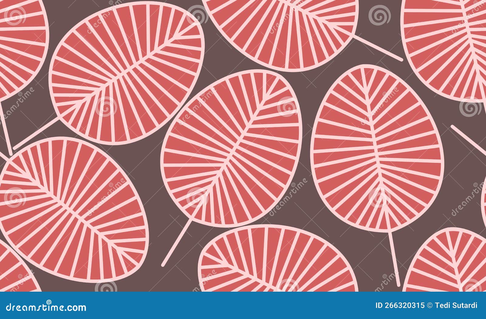 Seamless Abstract Floral Background with Modern Leaves Stock Vector