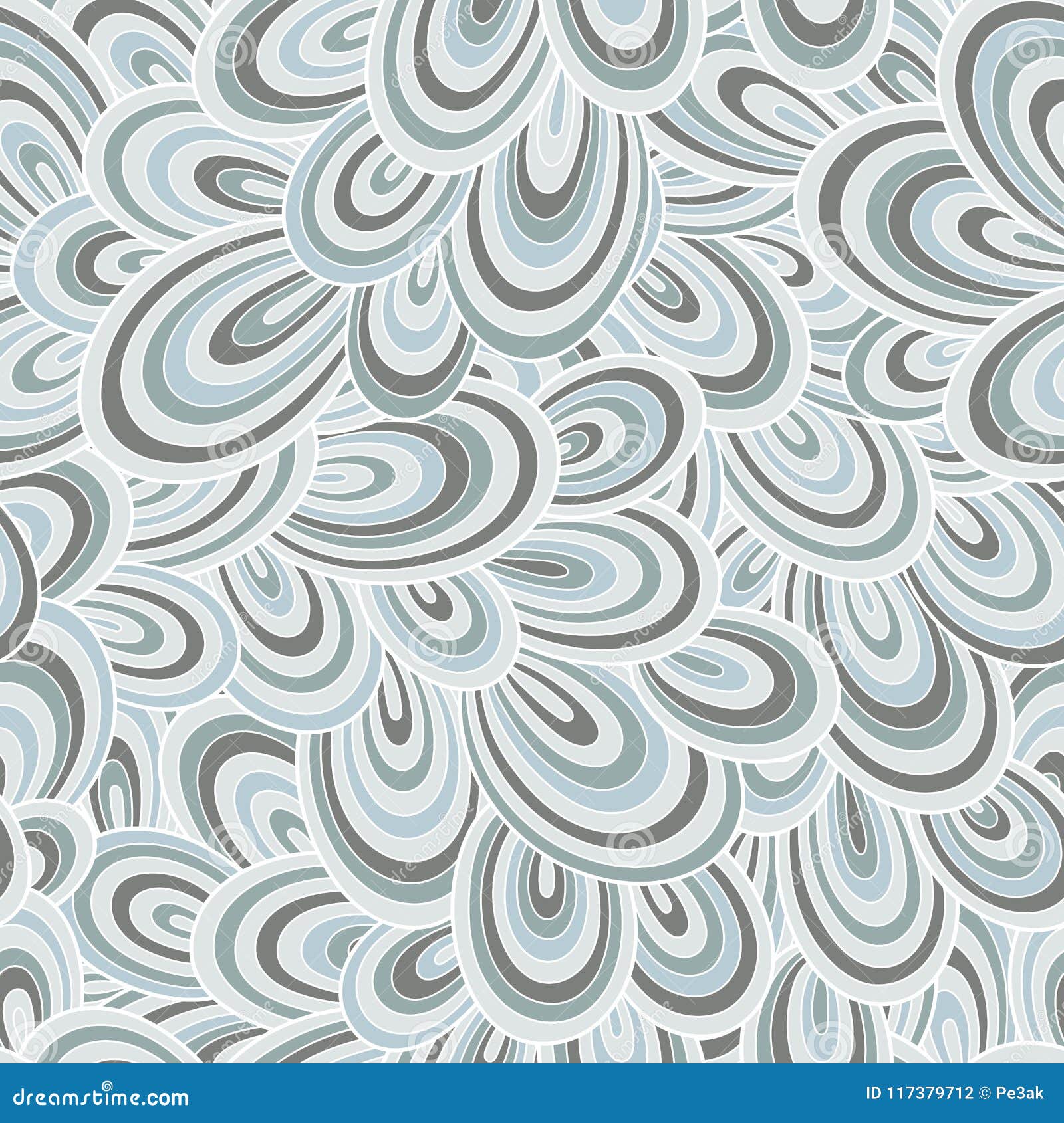 Seamless Abstract Hand-drawn Waves Pattern, Wavy Background. Stock ...