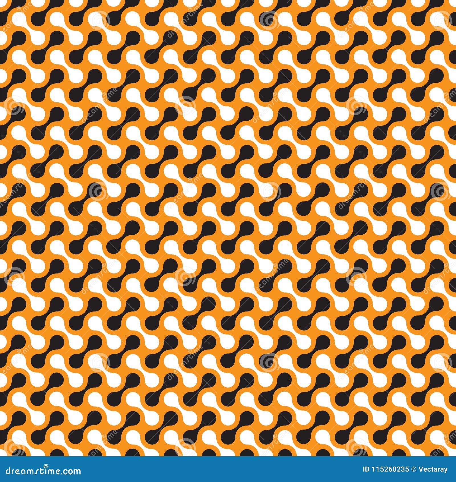 Seamless Abstract Interlocking Pattern. Stock Illustration