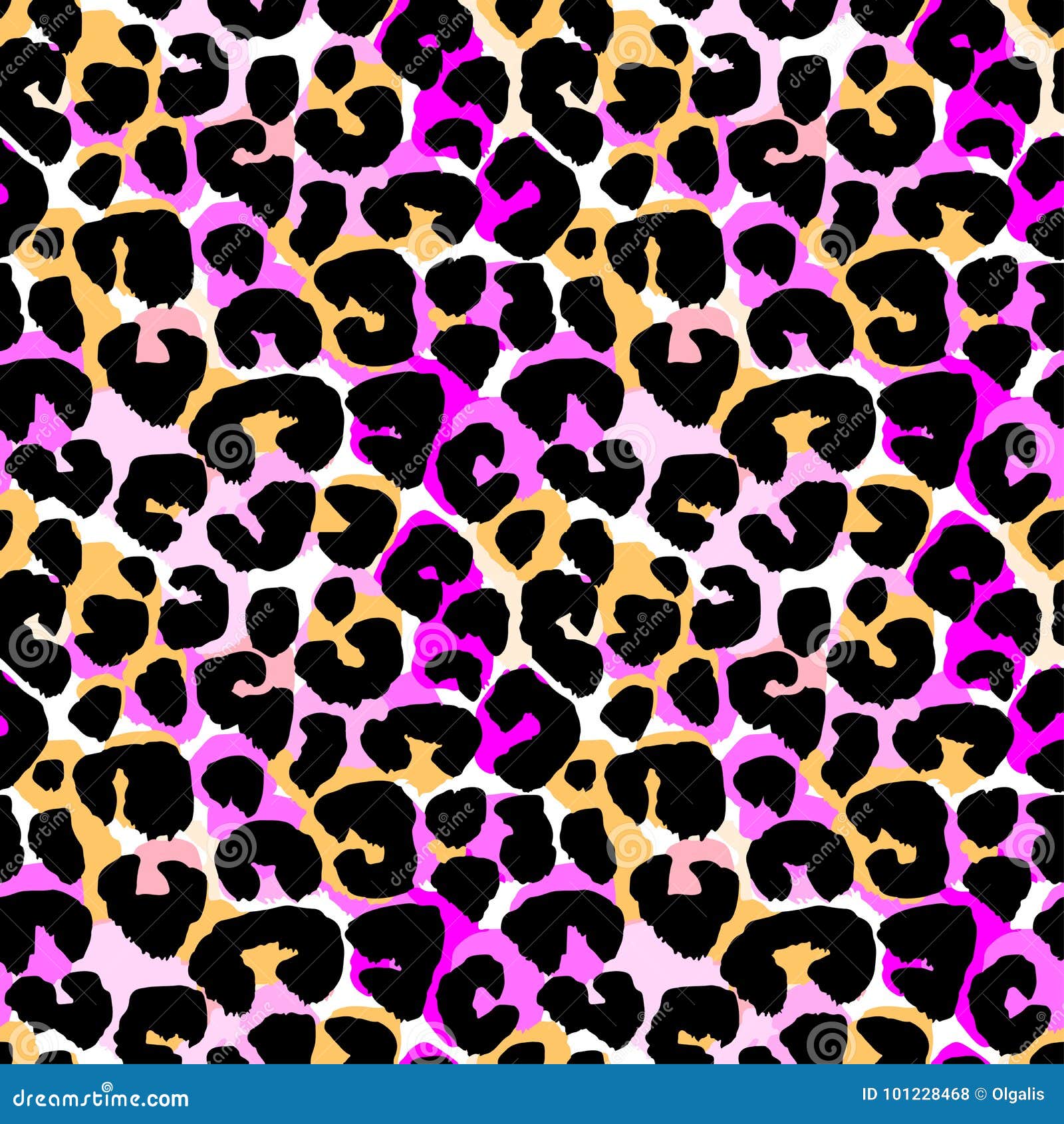 Seamless Abstract Wild Exotic Animal Print. Stock Illustration ...