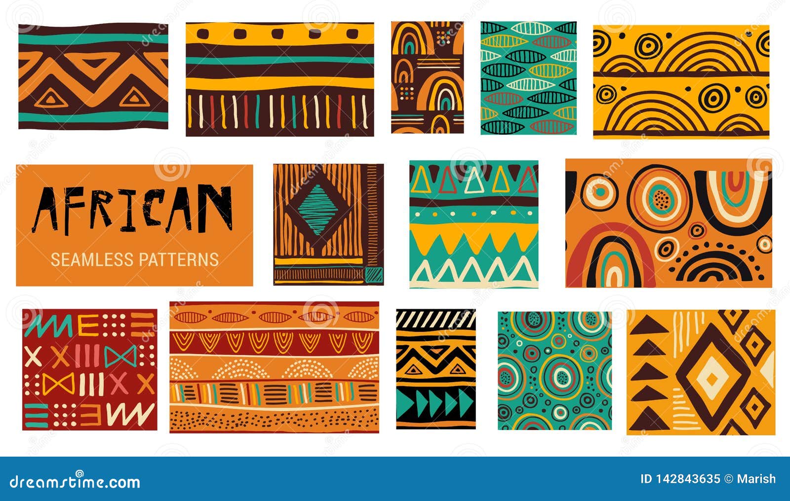 African Patterns Vector Art Stock Illustrations 5435 African