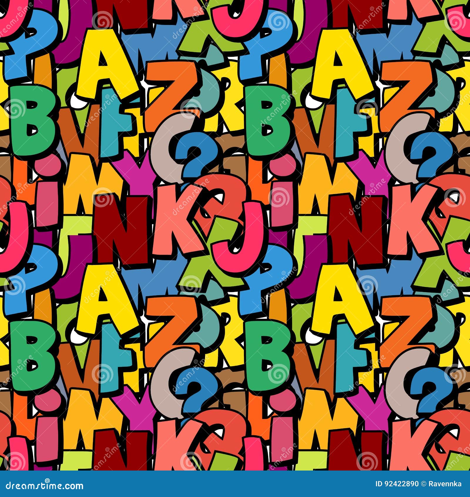 Seamless Alphabet Pattern Made of Colorful Overlay Abc Character Stock  Vector - Illustration of grammar, backdrop: 92422890