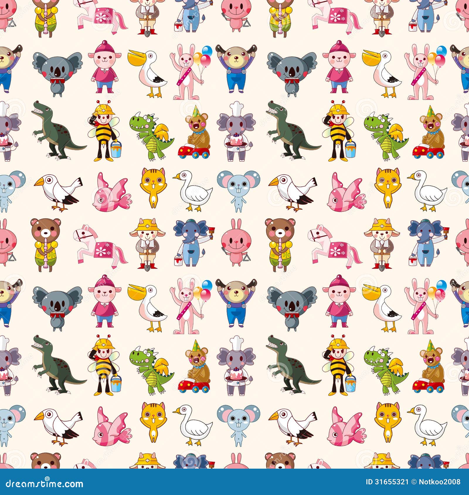 Seamless Animal Pattern Stock Image - Image: 31655321