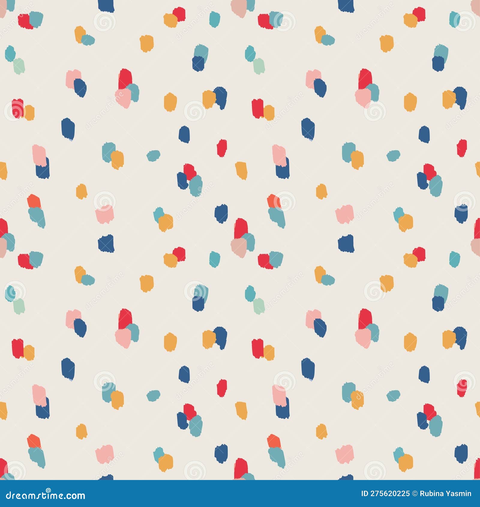Colorful Doodle Confetti Seamless Print Pattern Stock Vector