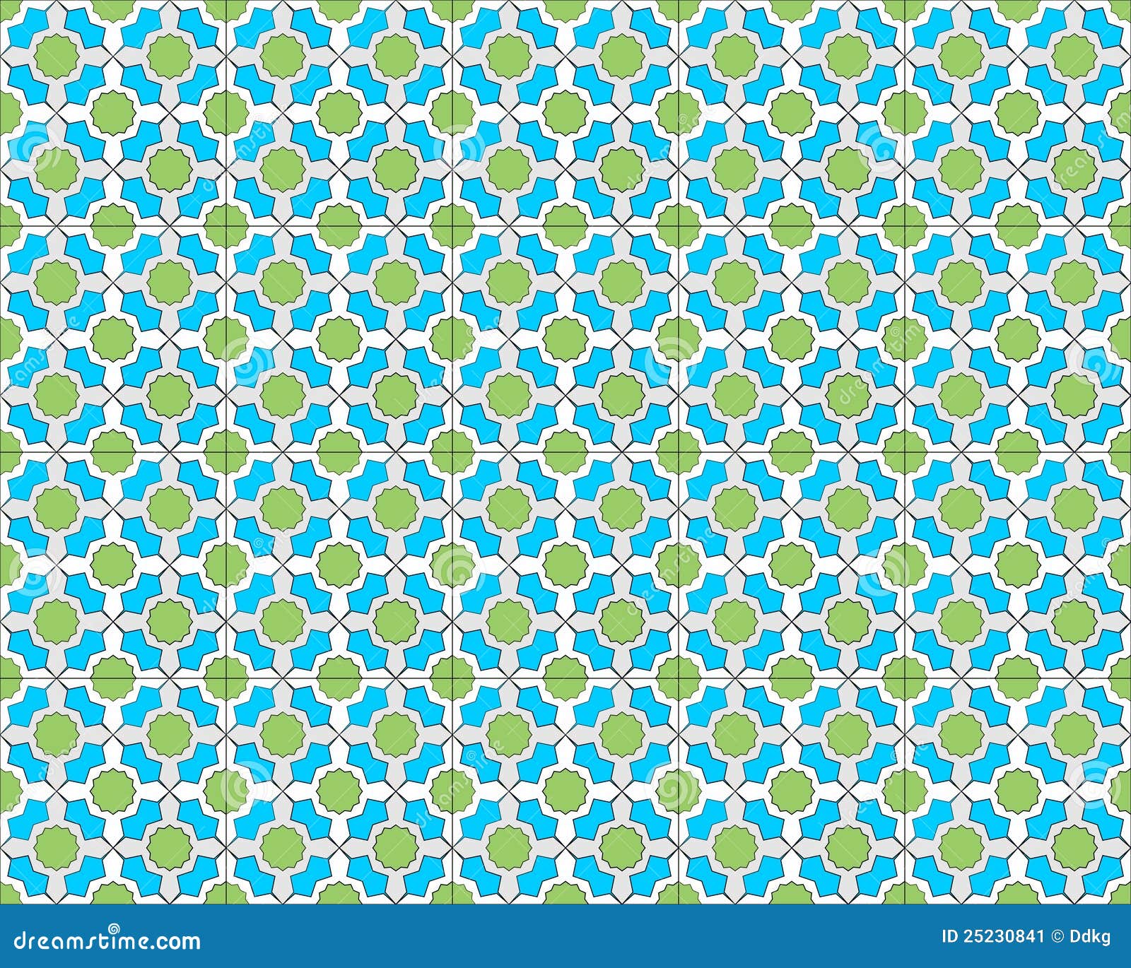 Seamless Arabesque Tile Background Stock Illustration Illustration of
