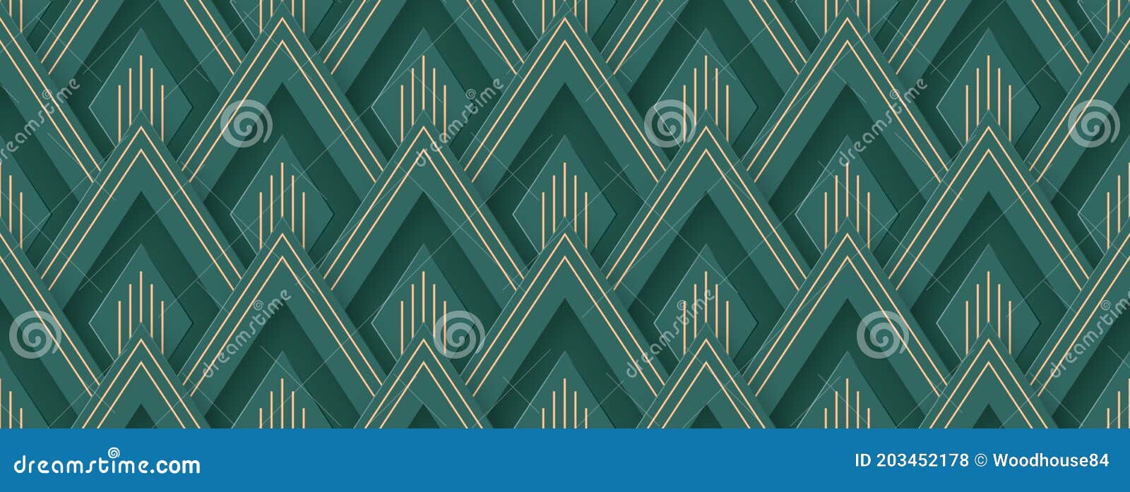 seamless art deco modern luxury background. geometric 3d  pattern.  