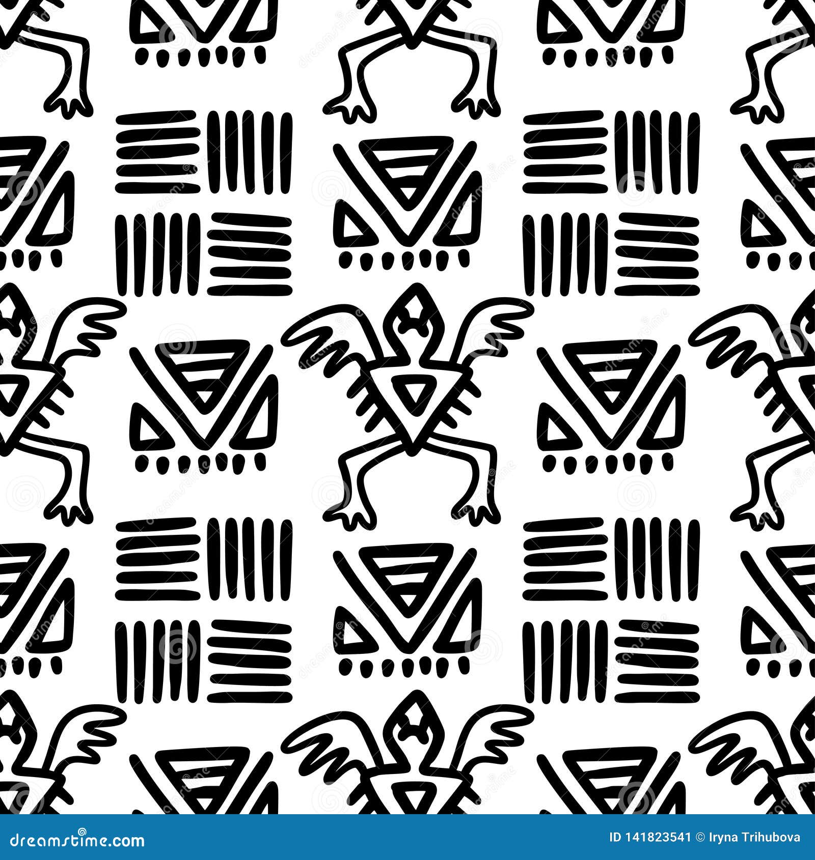 Download Seamless Aztec Vector Pattern. Stock Vector - Illustration ...