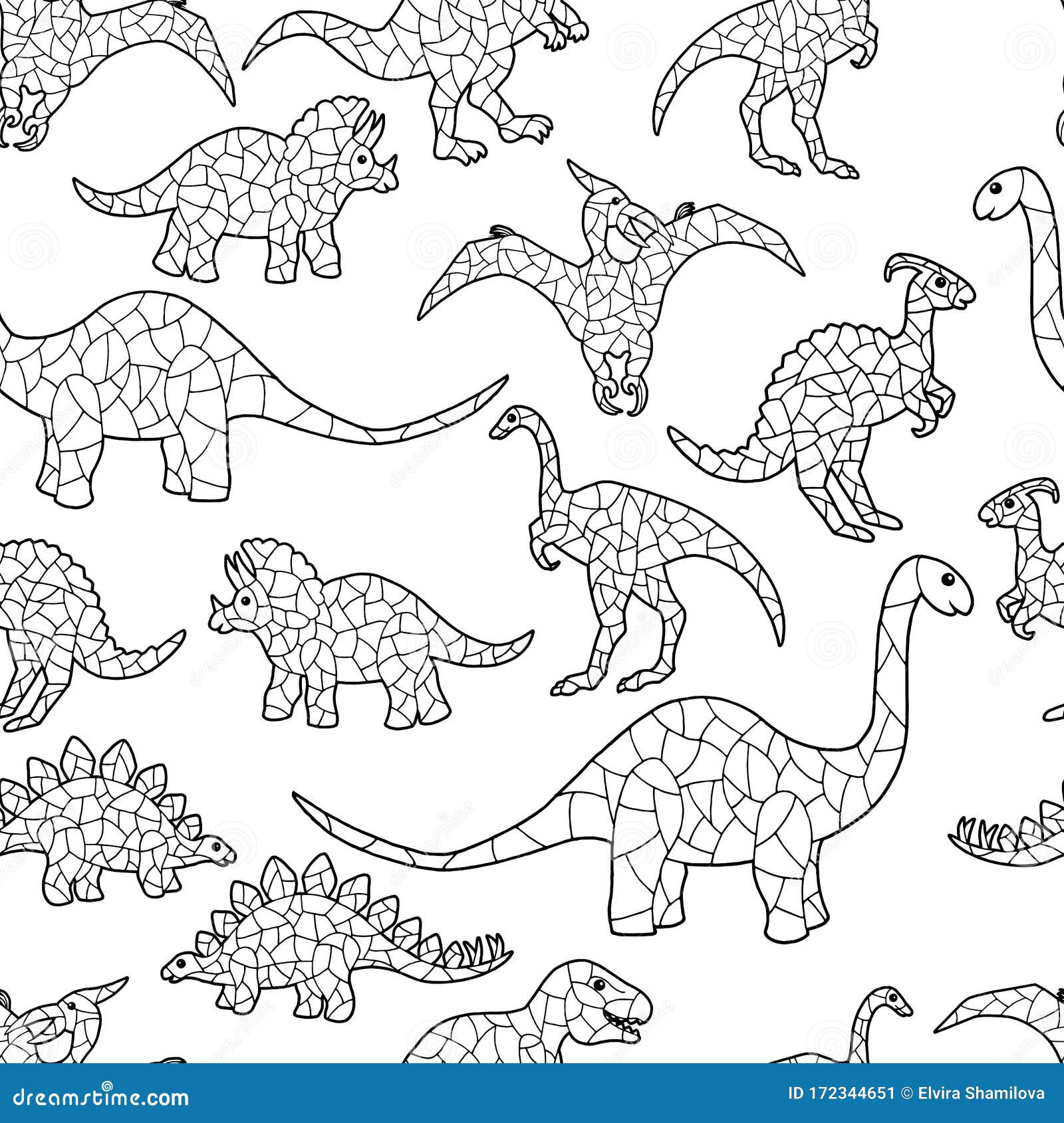 Download Tyrannosaurus Coloring Book For Adults Vector | CartoonDealer.com #70575663