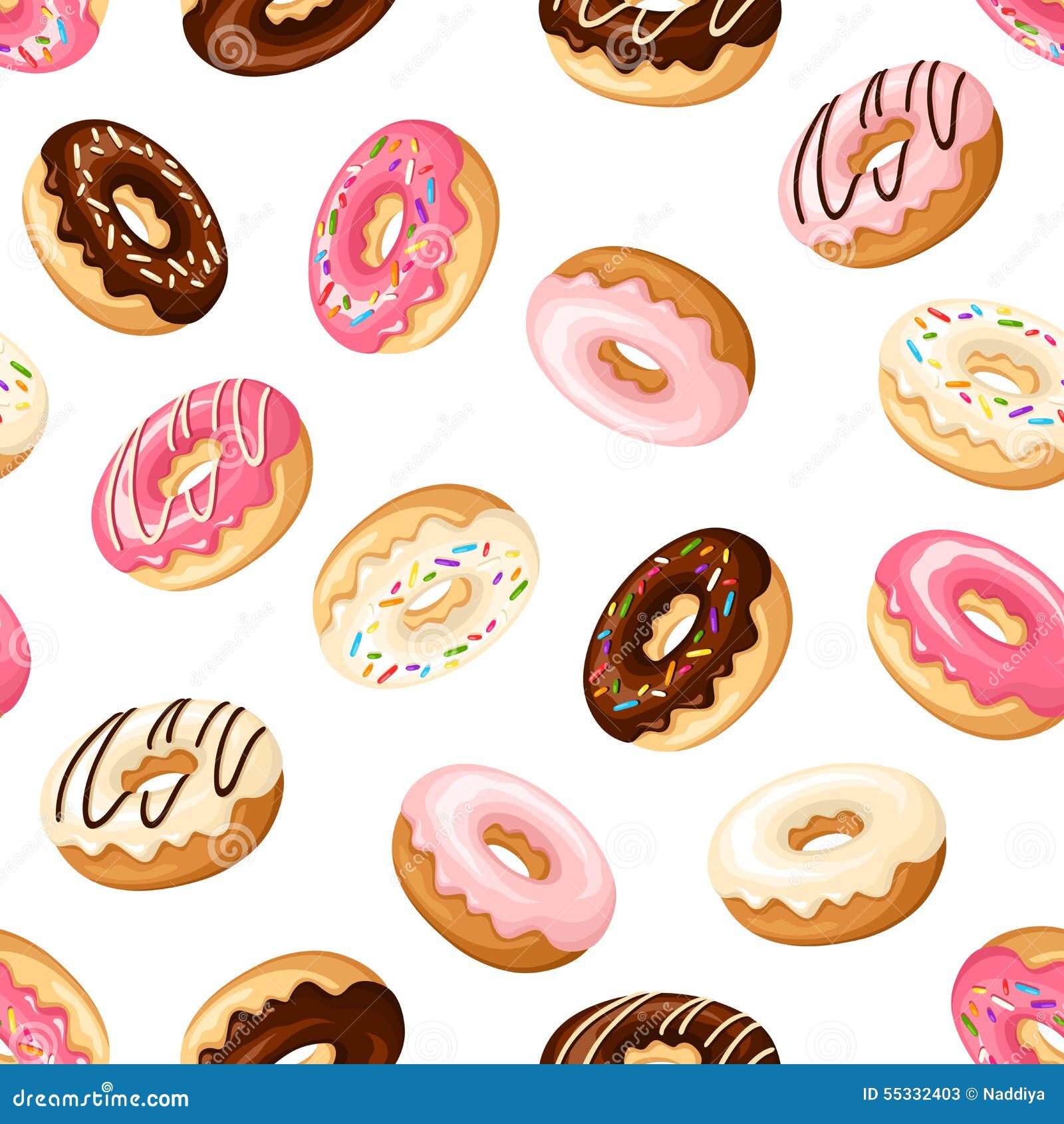 seamless background with donuts.  .