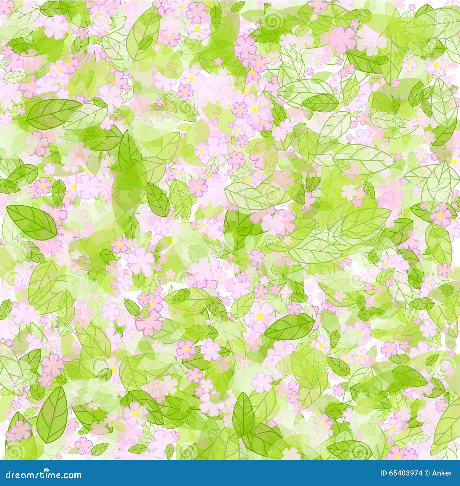 Seamless Background with Green Leaves Stock Vector - Illustration of