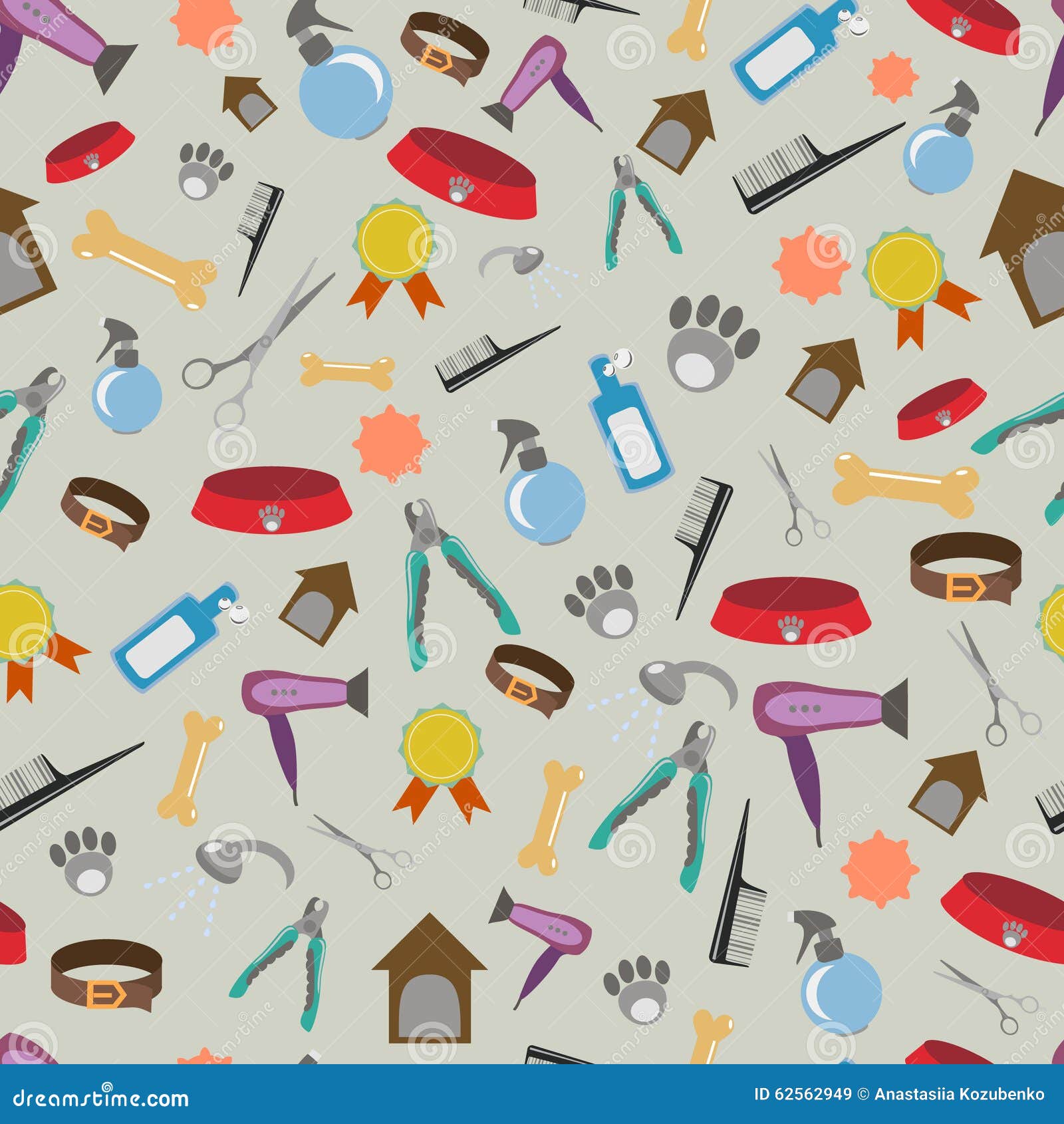 Seamless Background Grooming Stock Vector Image 62562949