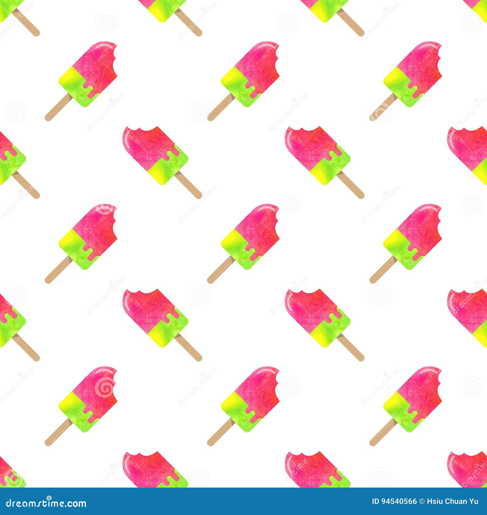 A Seamless Background Image Colorful Watercolor Texture Popsicle P 