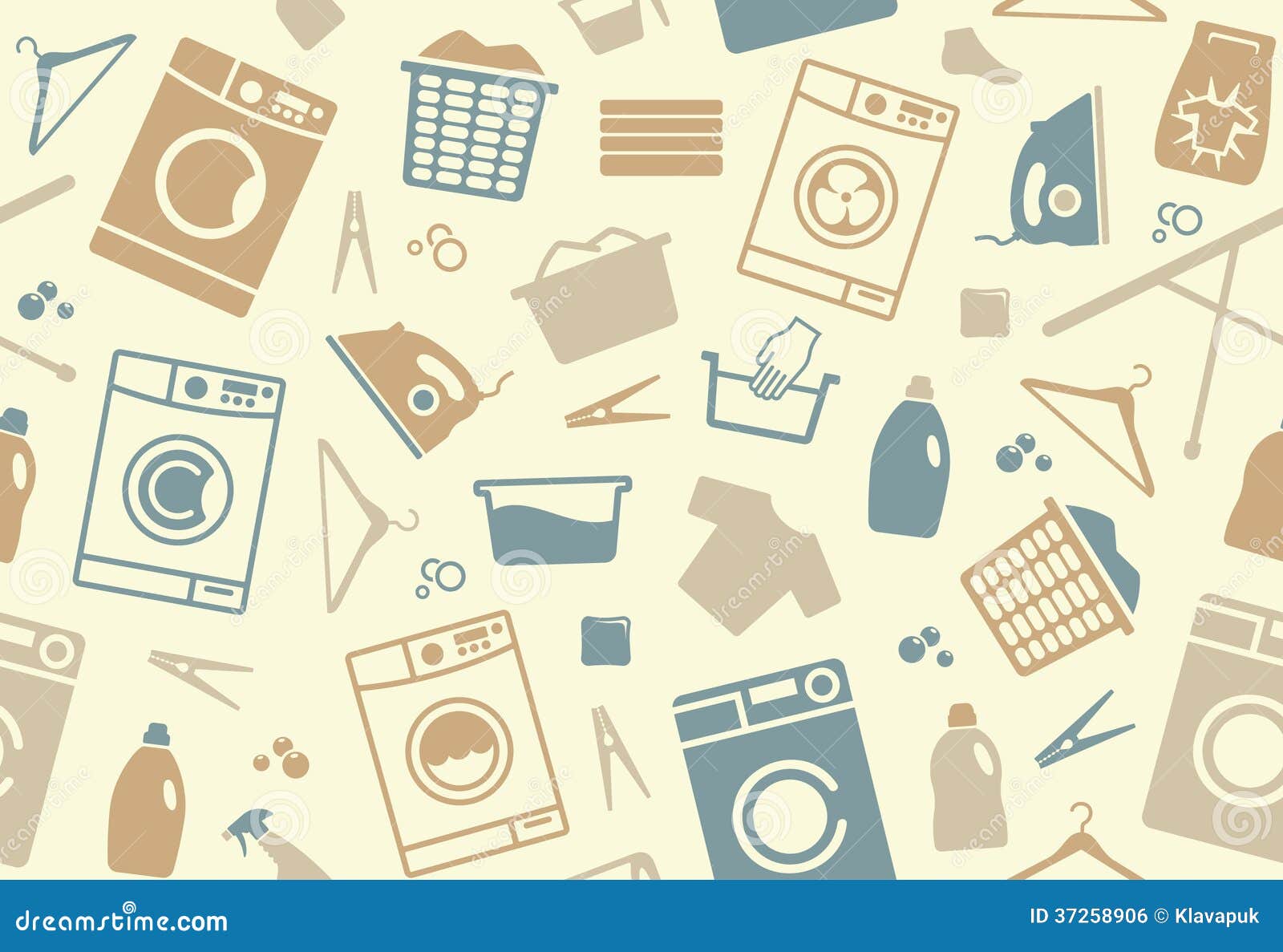 Seamless Background of a Laundry Stock Vector Illustration of background, board 37258906