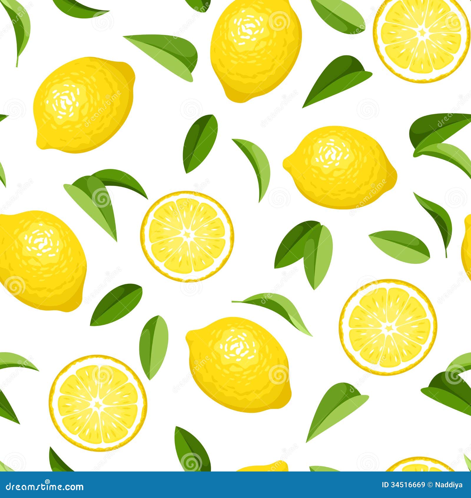 Seamless Background with Lemons. Stock Vector - Illustration of bright ...