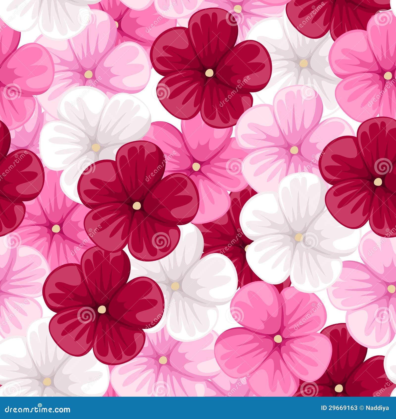  seamless background with mallow flowers.