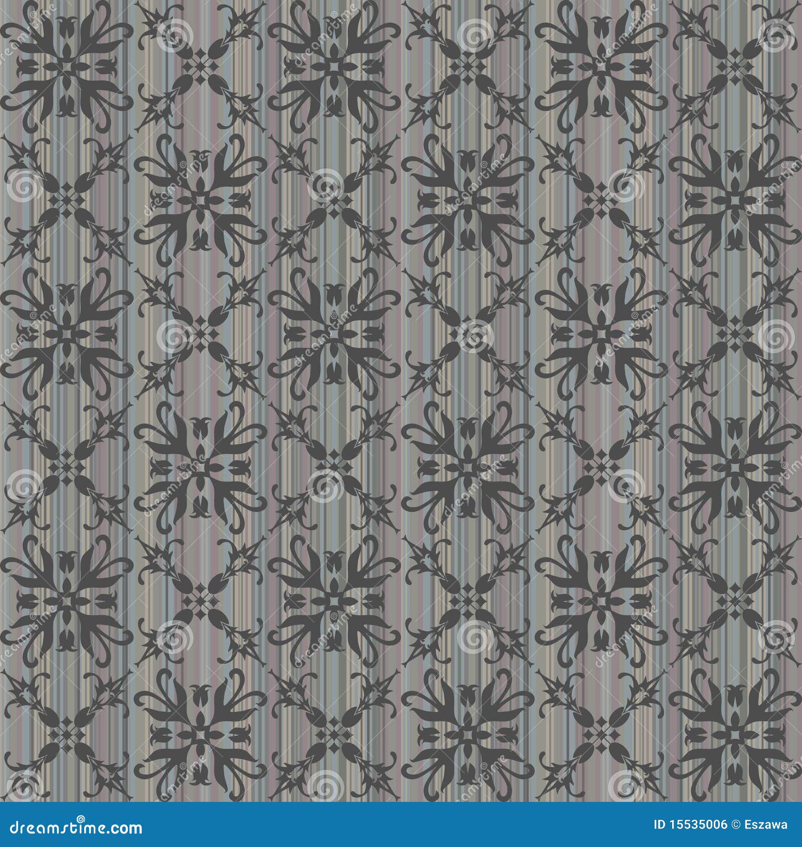 Retro floral seamless background with roses