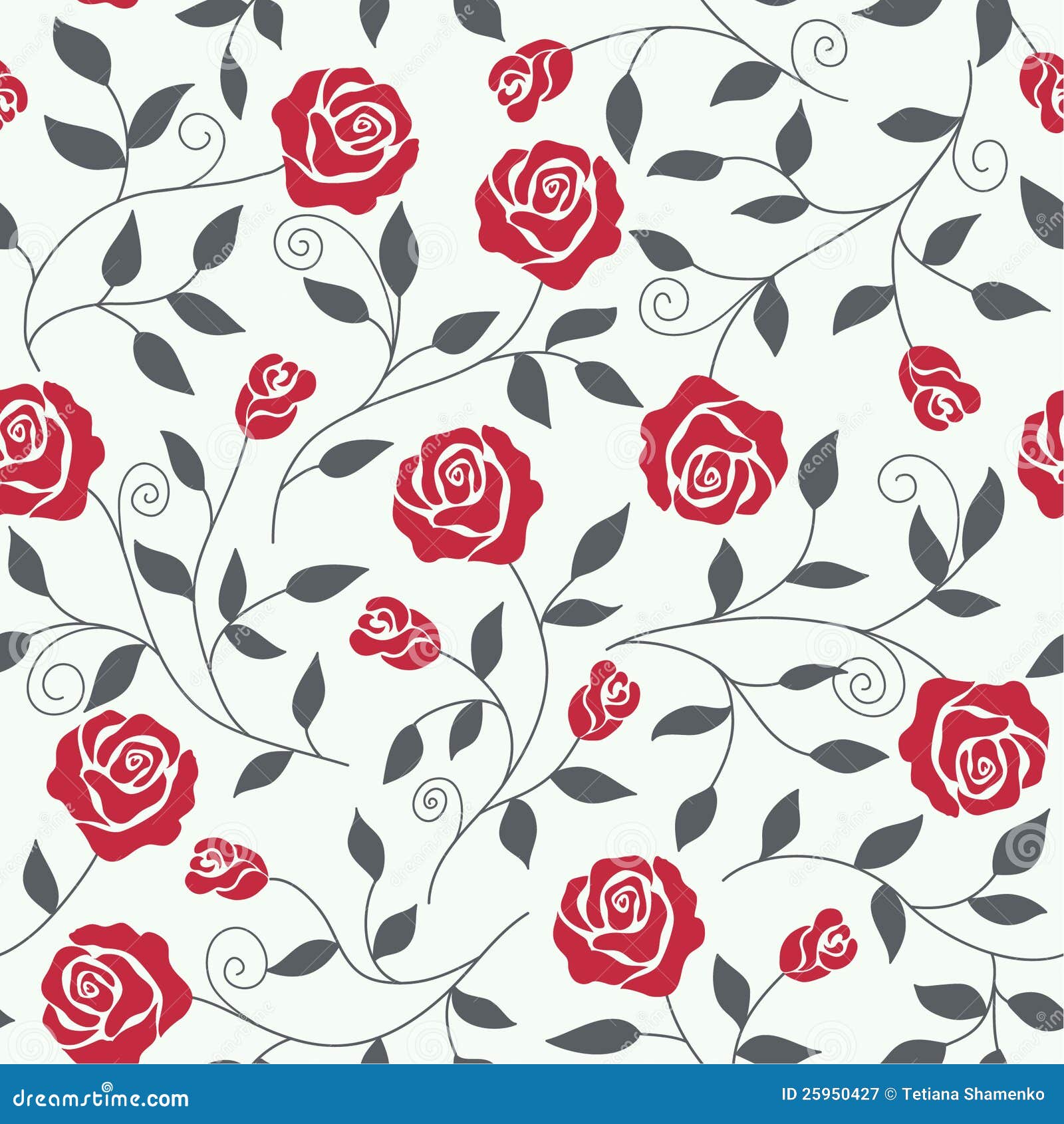 Seamless Background with Roses Stock Vector Illustration of spring