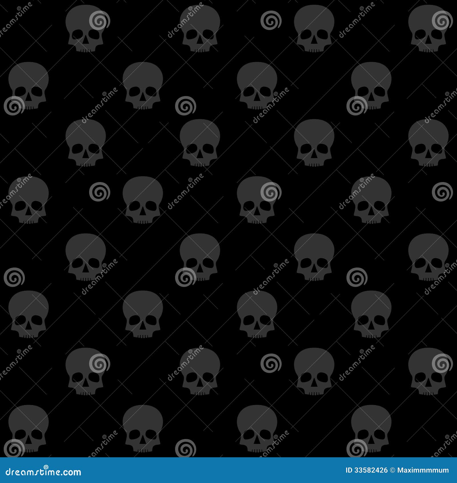Seamless Background With Skulls Stock Illustration - Illustration of