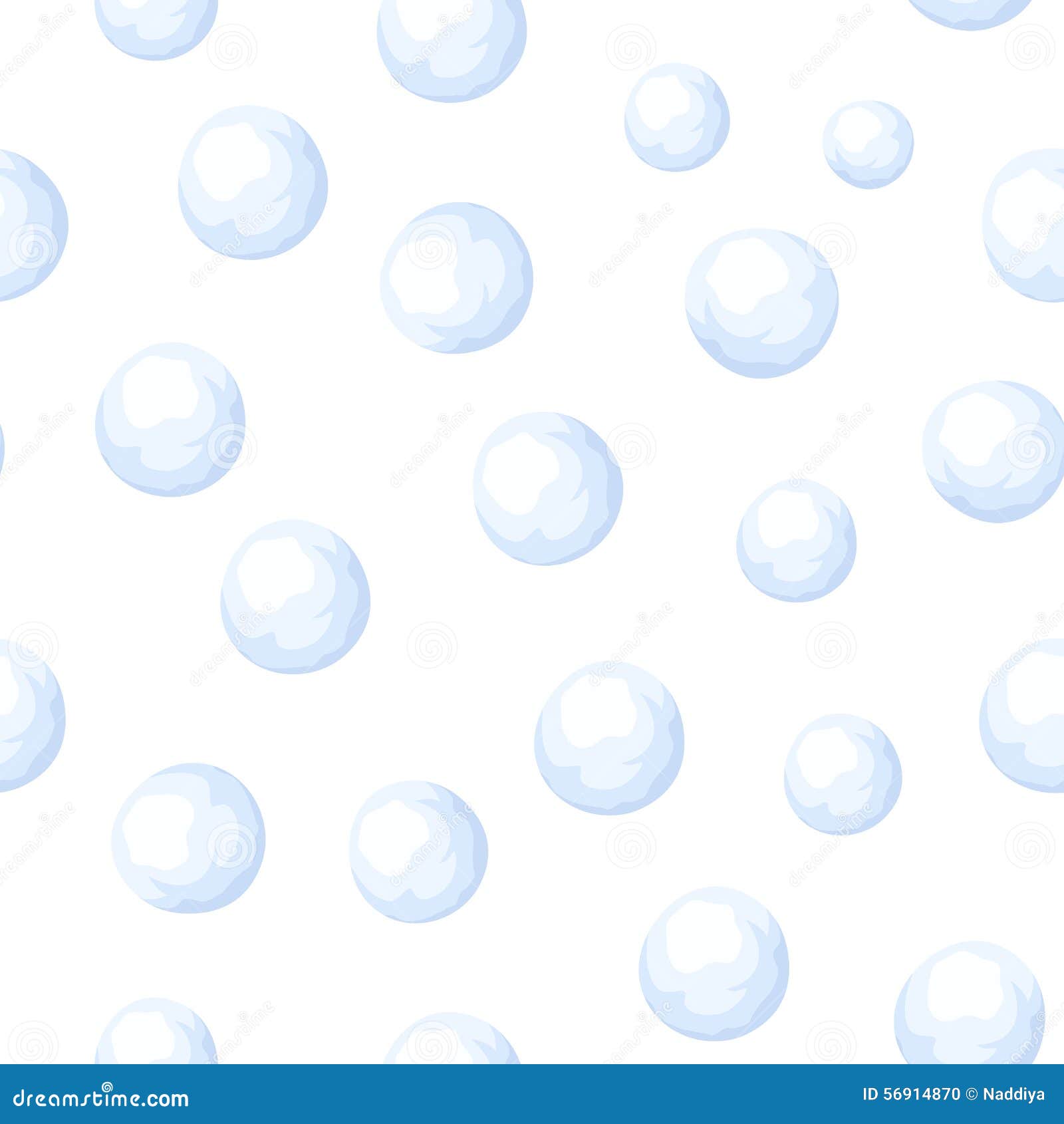 Download Seamless Background With Snowballs. Vector Illustration ...