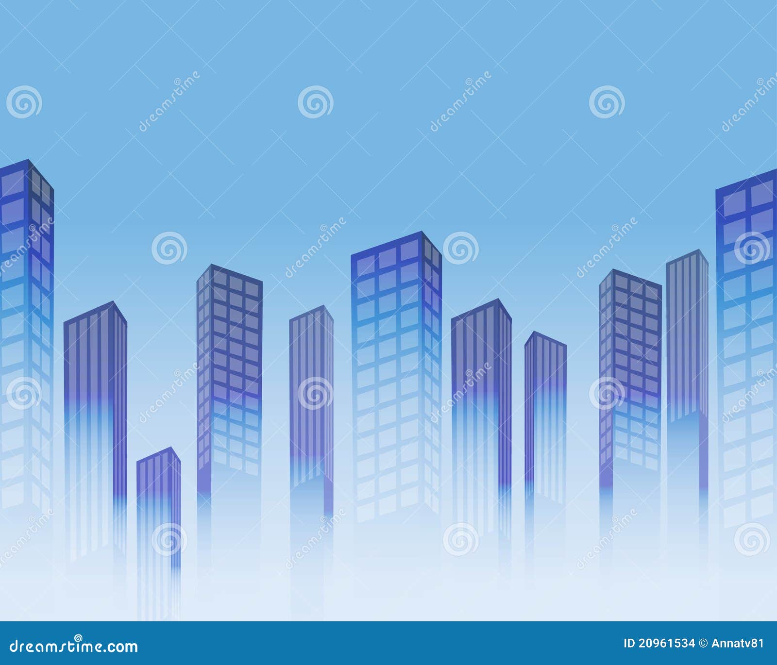 Seamless Background with Stylized Skyscrapers Stock Vector ...