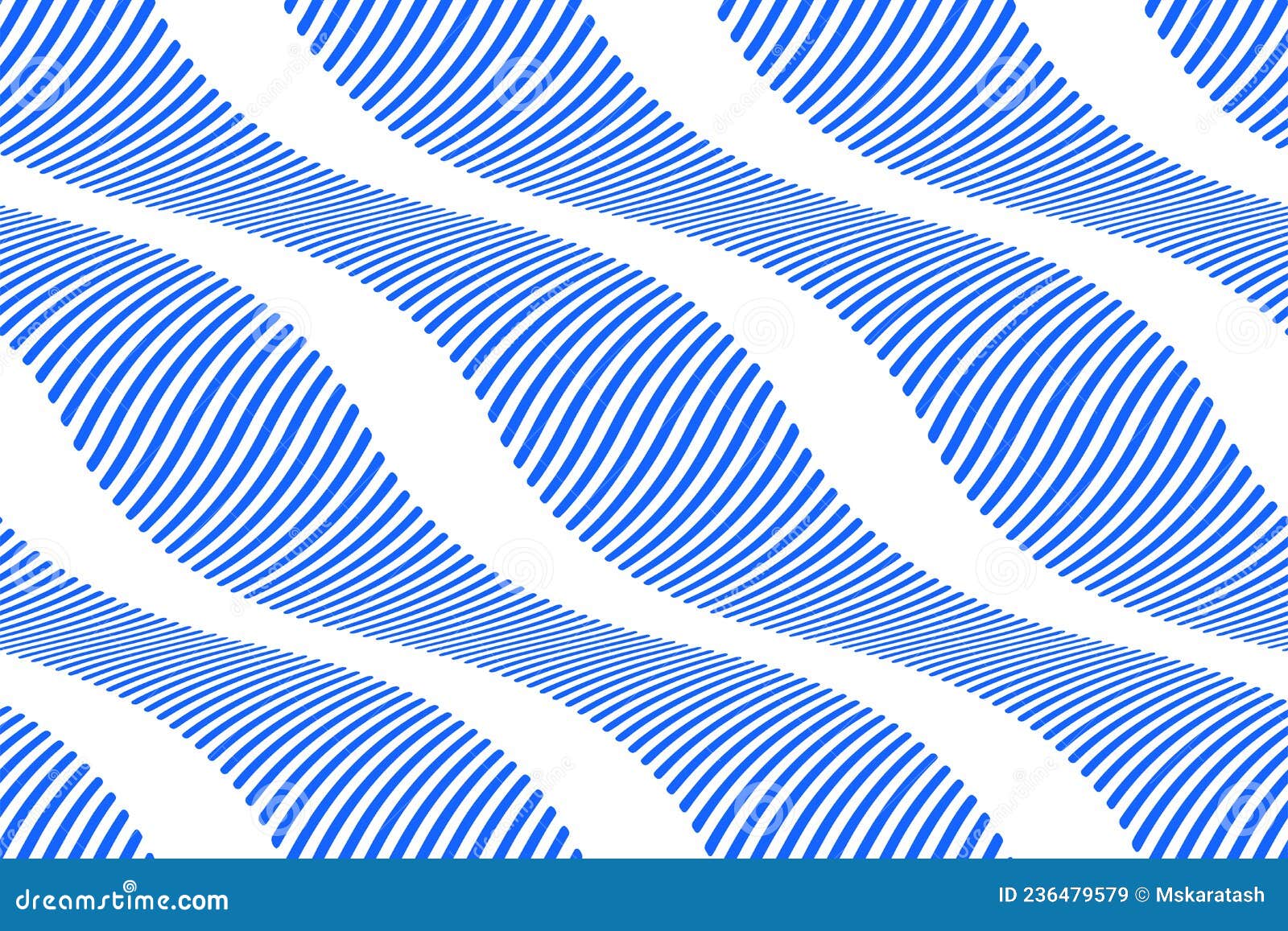 Seamless Background with Waves Lines Vector. Blue Texture with Vertical ...