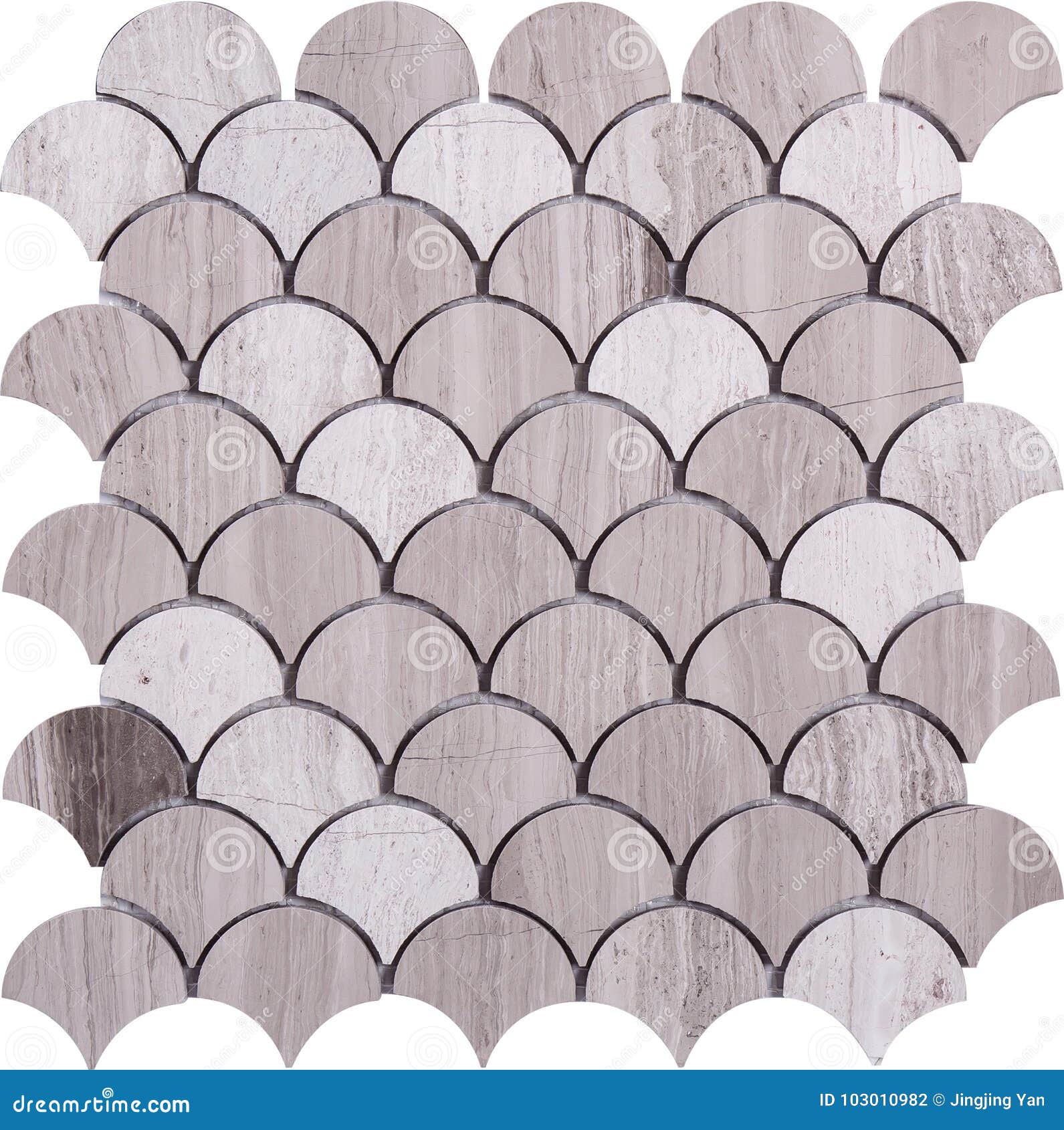 seamless beige shell-d marble mosaic pattern