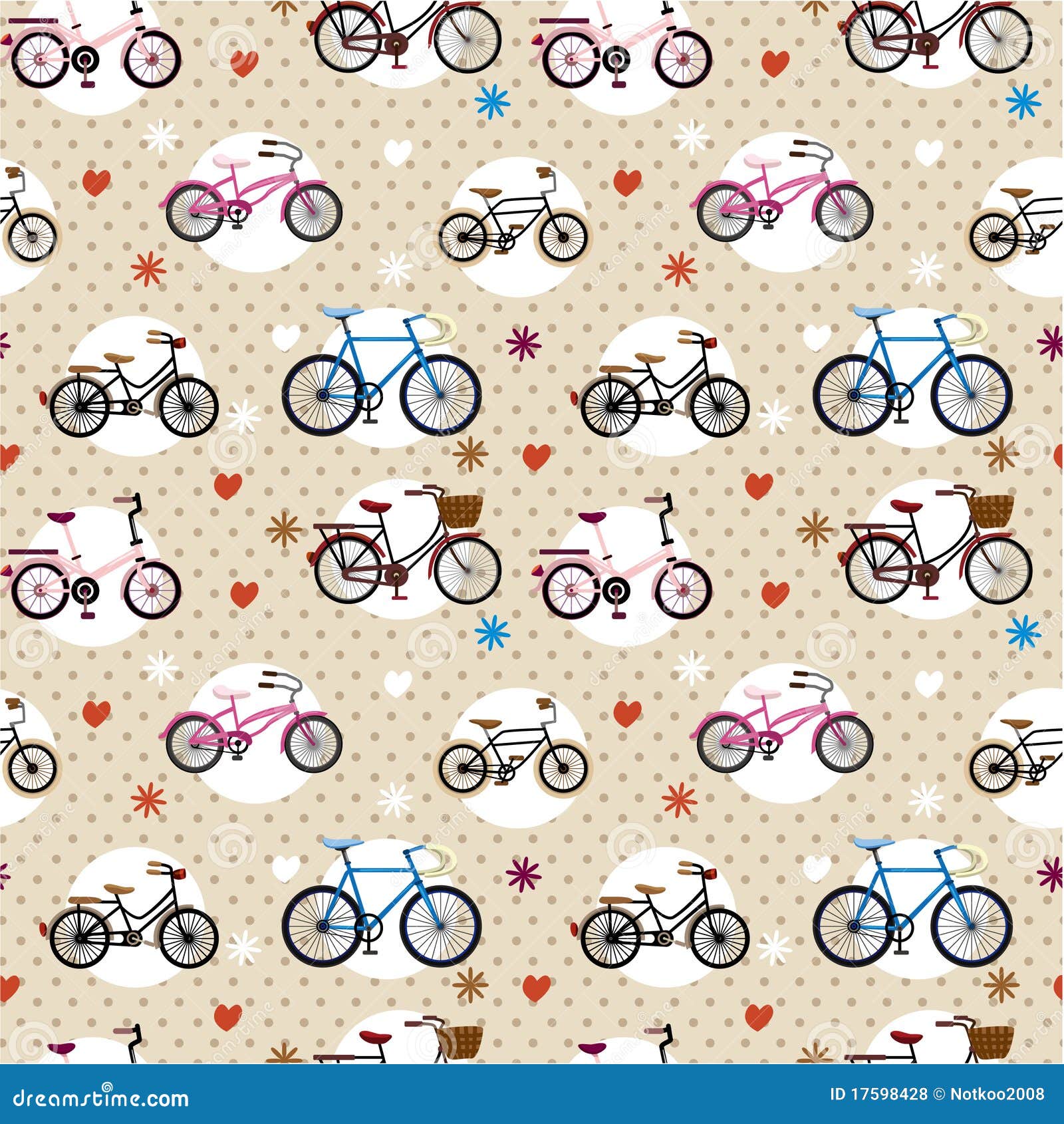 seamless bicycle pattern