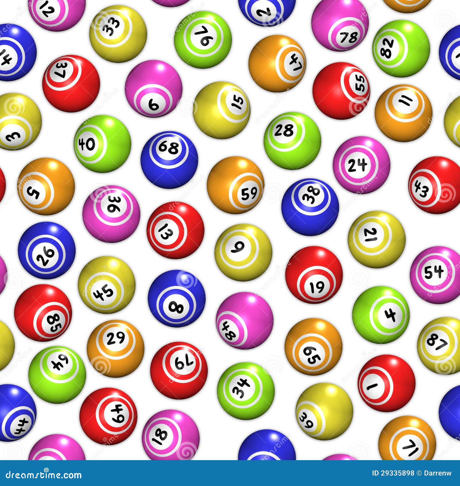 Seamless Bingo Balls Royalty Free Stock Photos - Image: 29335898
