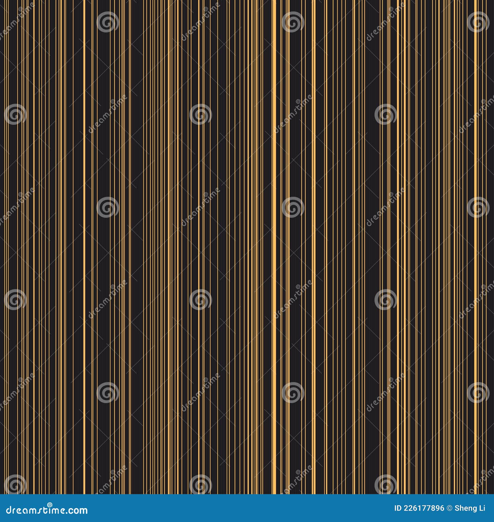 The Seamless Black and Gold Striped Texture Stock Vector Illustration