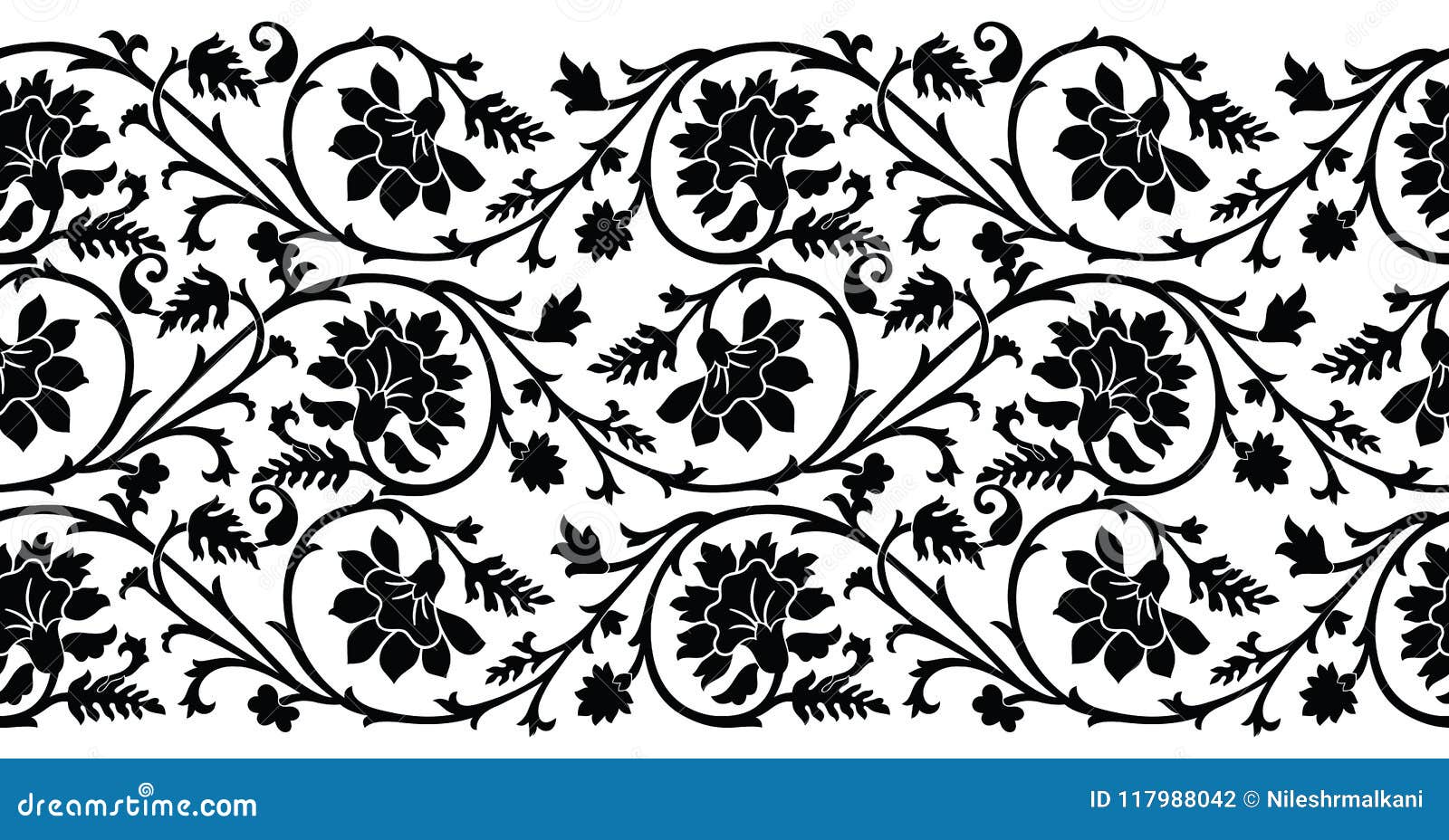 Featured image of post Flower Black And White Textile Design - Illustration about black and white pattern.