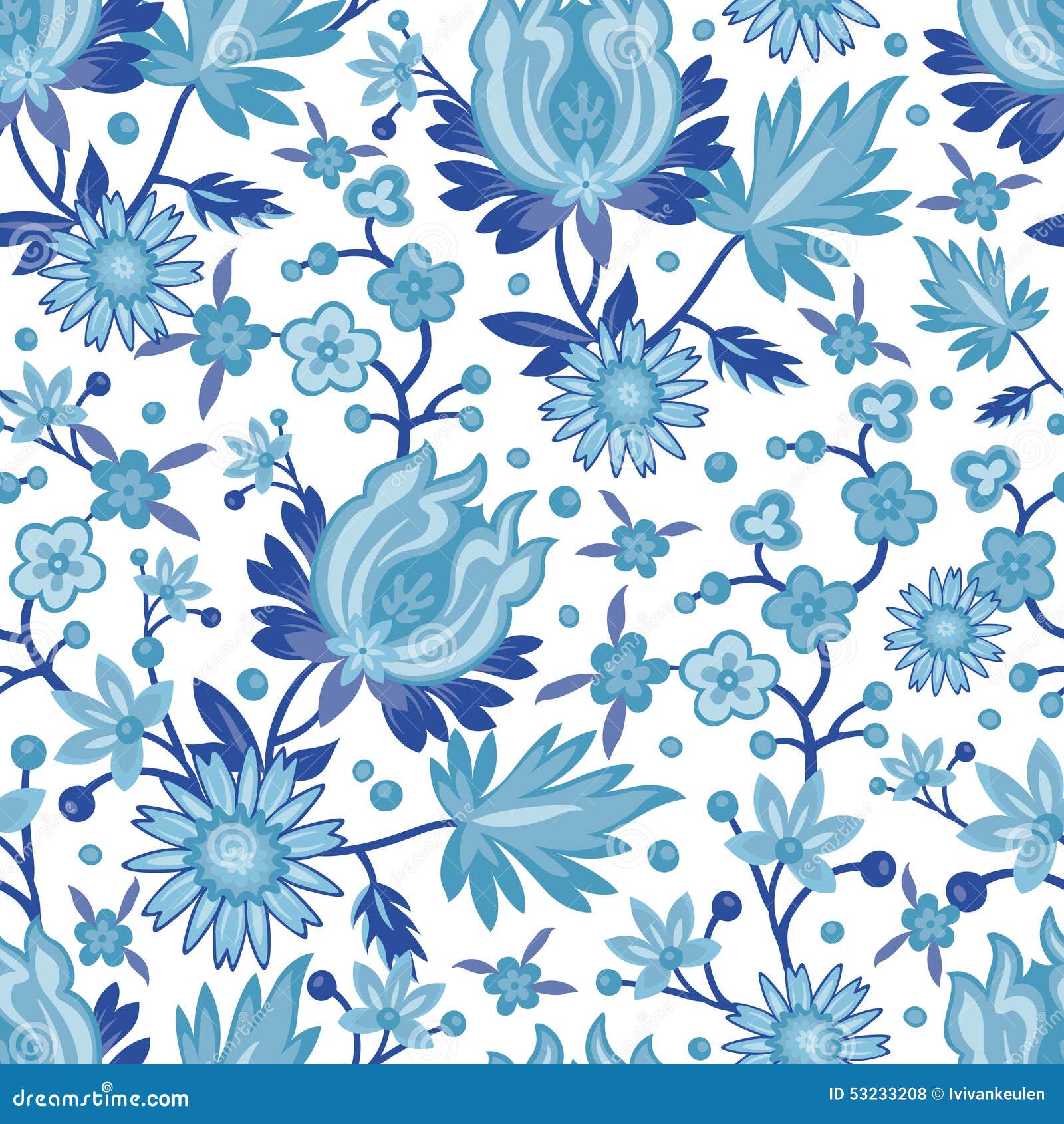 Seamless Blue China Pattern Stock Vector Illustration of japanese