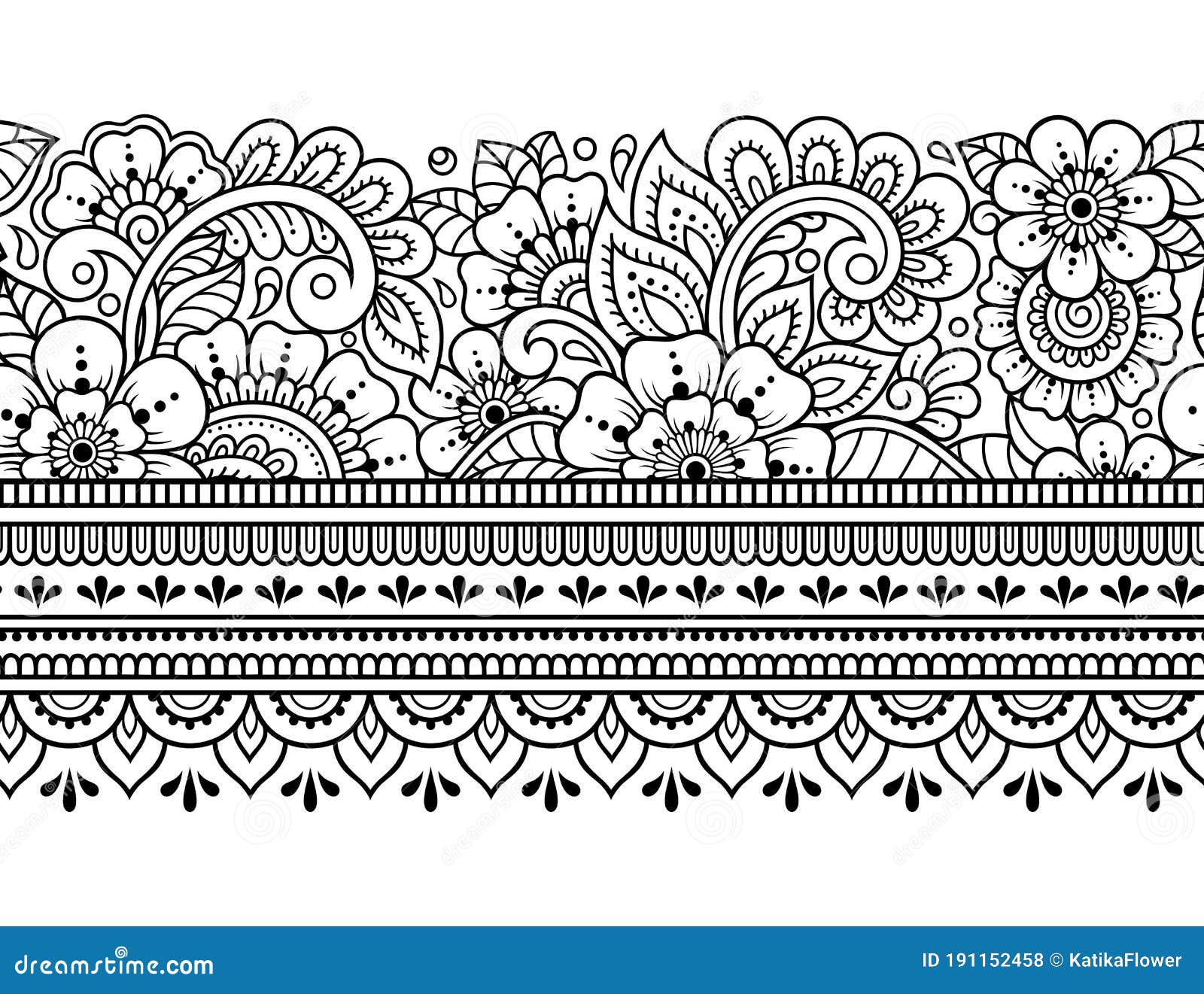 Mehndi Corner And Border Designs High-Res Vector Graphic - Getty Images