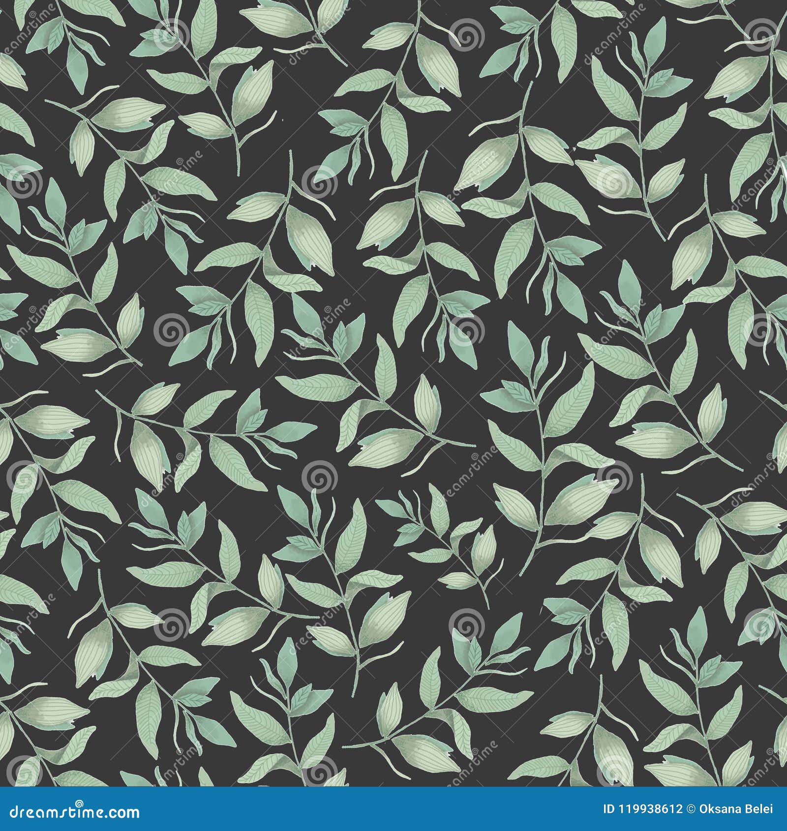 Seamless Botanic Pattern, Background for Fabrics, Textiles, Paper
