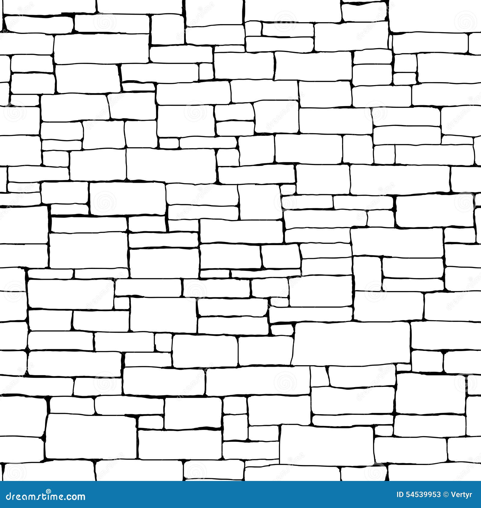 Seamless Brick Wall Background Drawn With Ink Stock Vector Illustration Of Pattern Construction