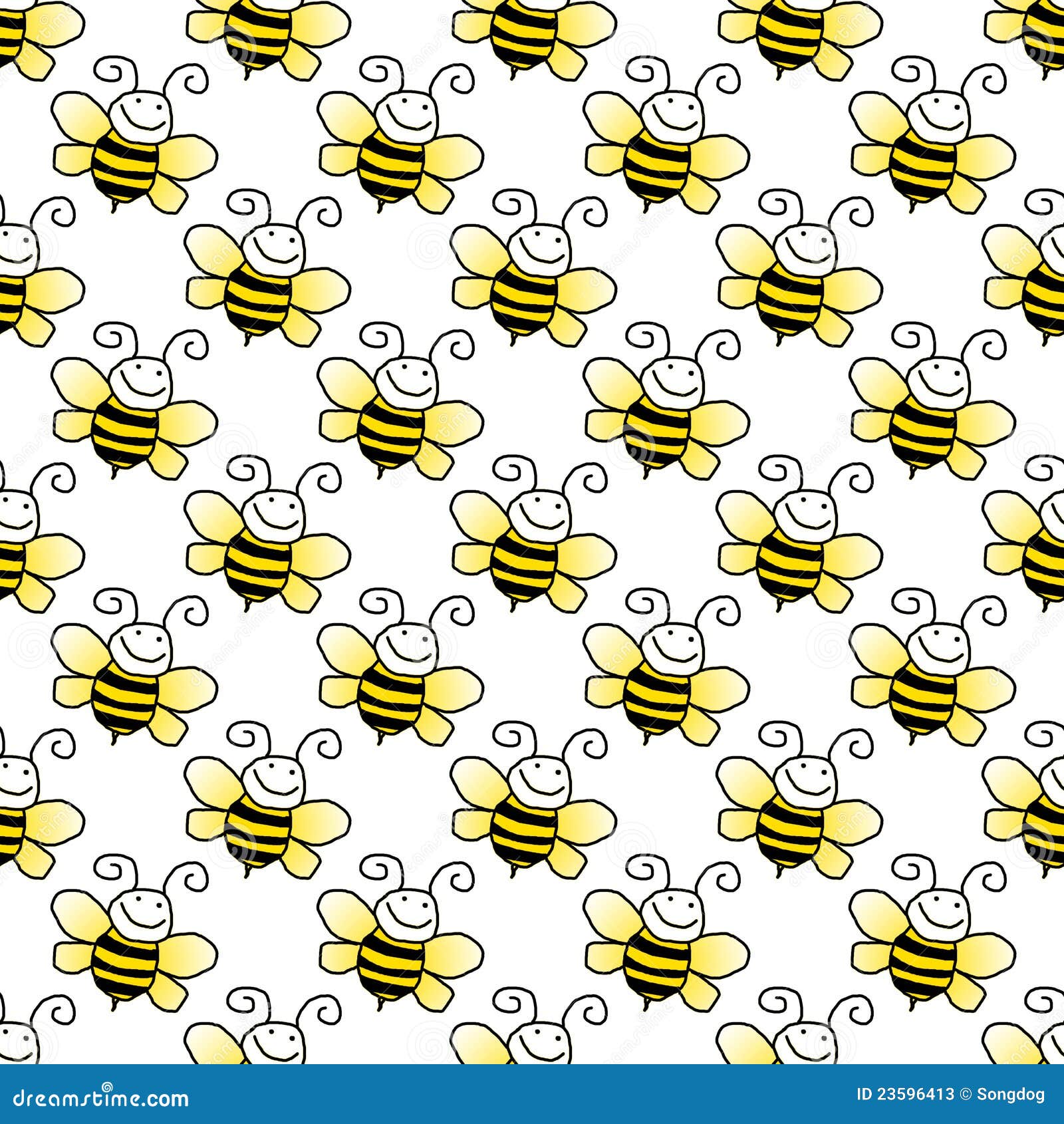Premium Vector | Seamless pattern with cute bees on blue background. bee,  bumblebee for children's goods