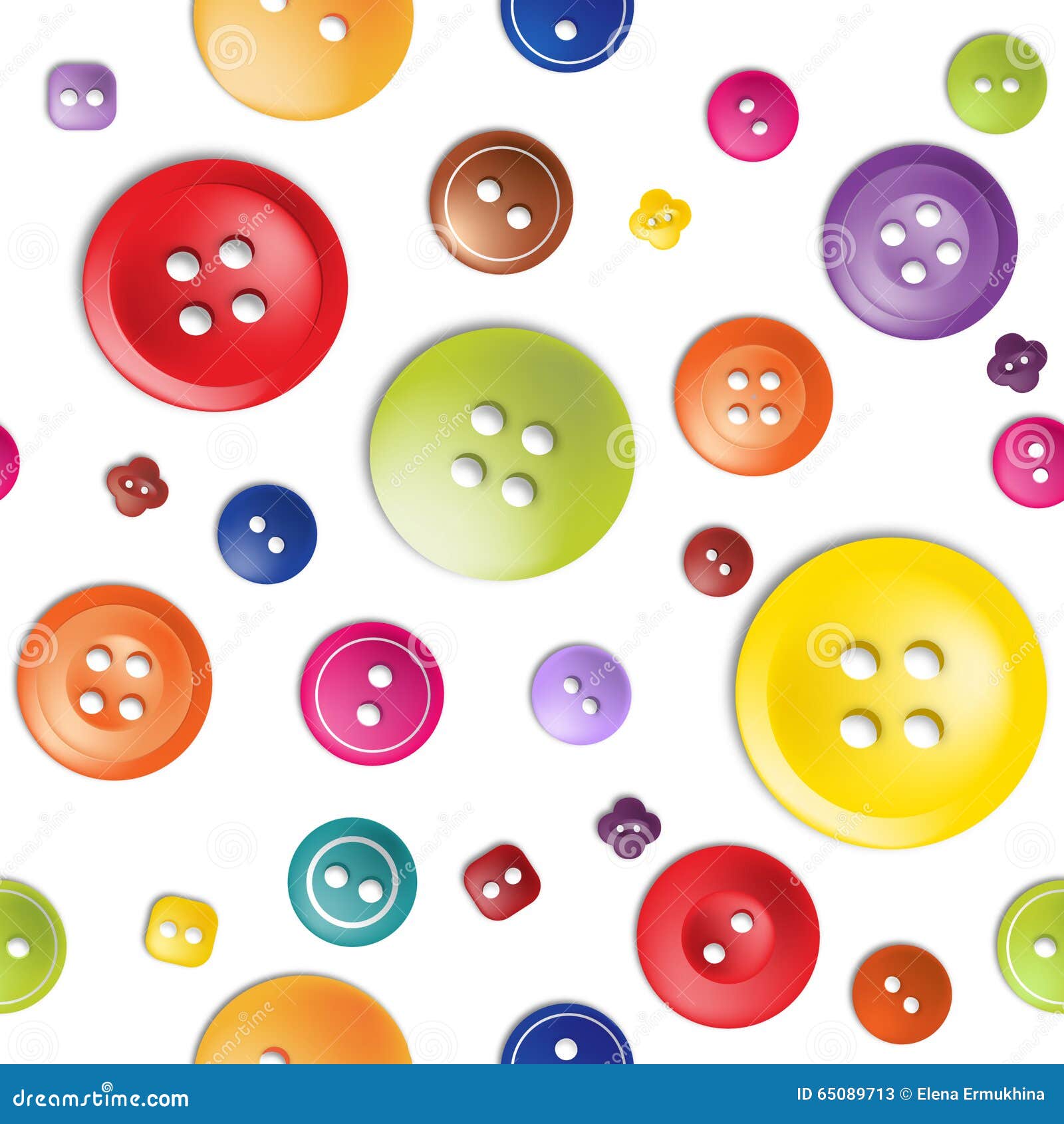 Seamless Buttons Background Stock Illustration - Illustration of blue