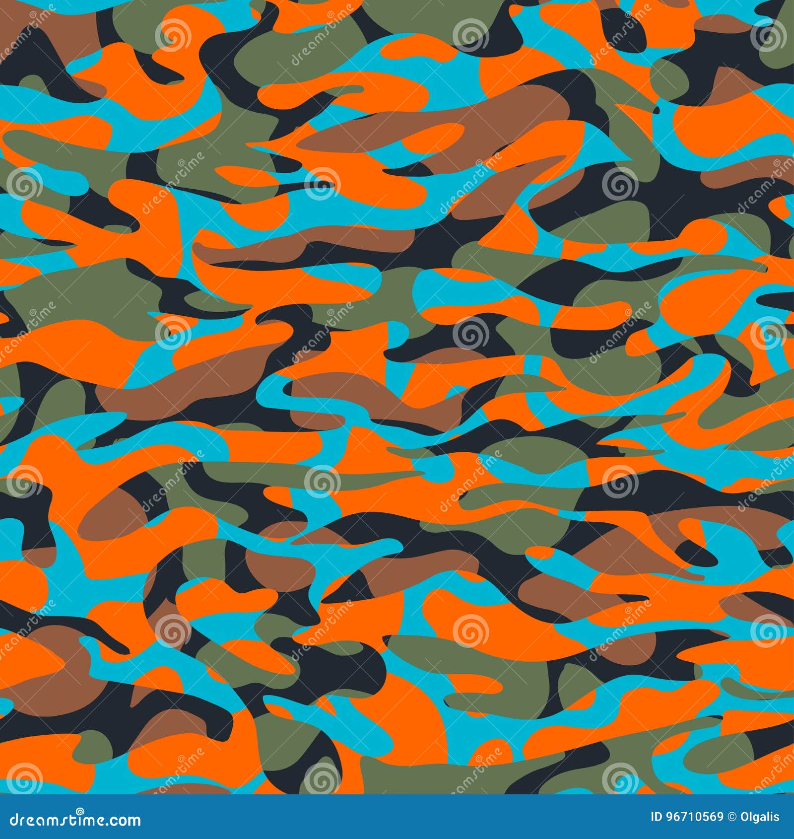 Seamless Camouflage Doodle Pattern Grunge Texture. Stock Vector ...