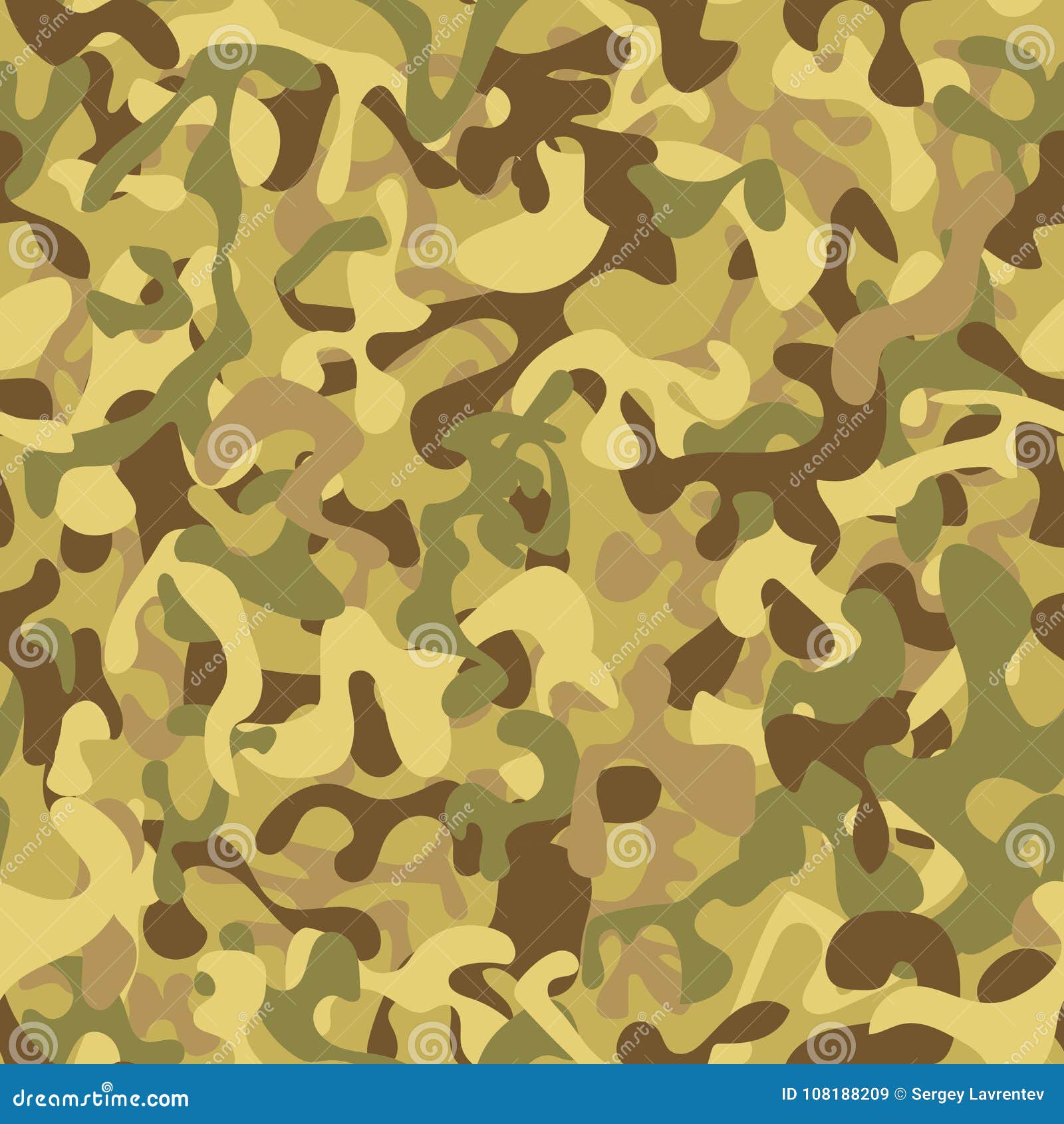 Seamless Camouflage Pattern in Green Tones Stock Vector - Illustration ...