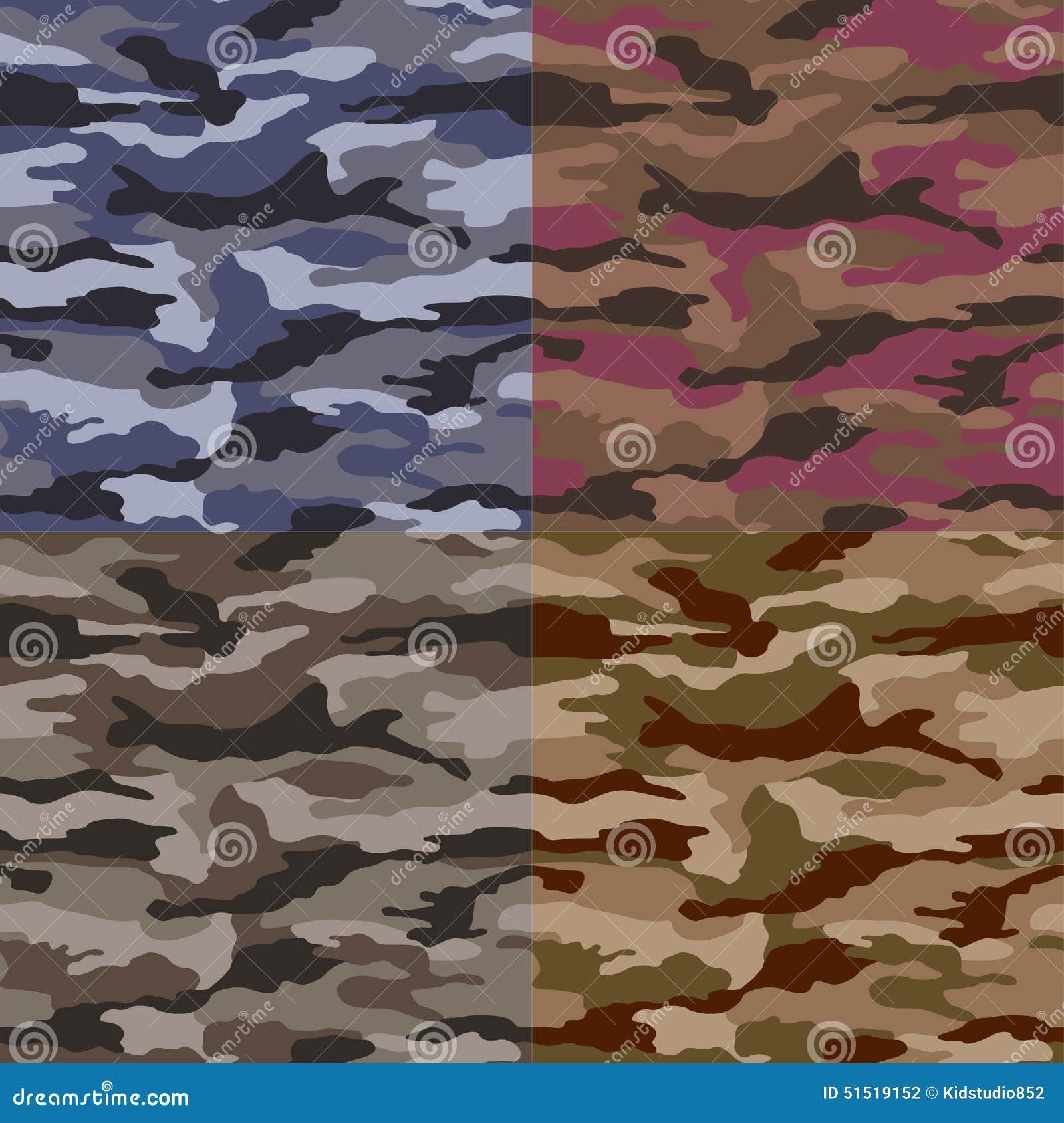 Seamless Camouflage Pattern Stock Vector - Illustration of hide ...