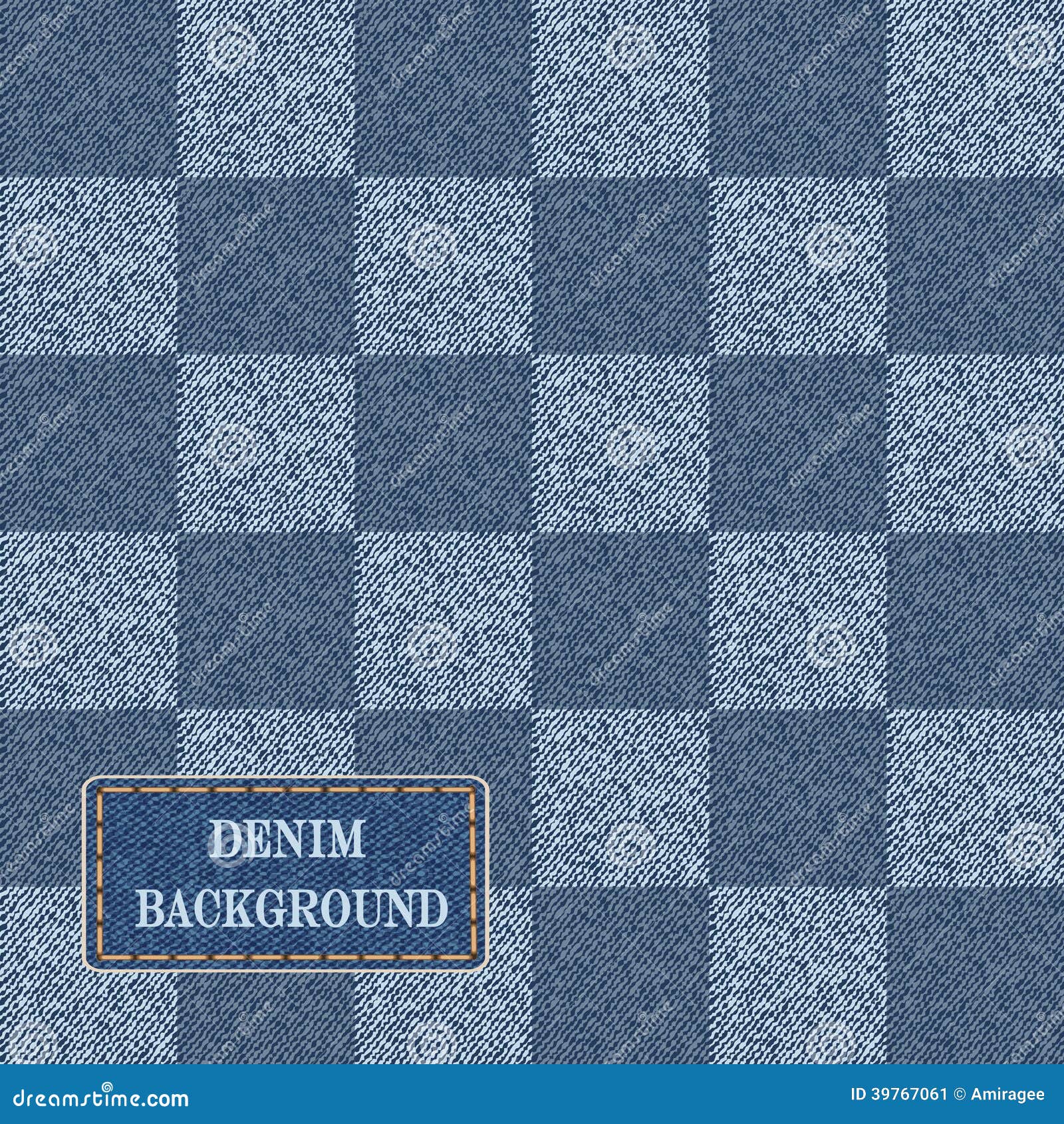 Seamless Checkered Jeans Background. Stock Illustration - Illustration