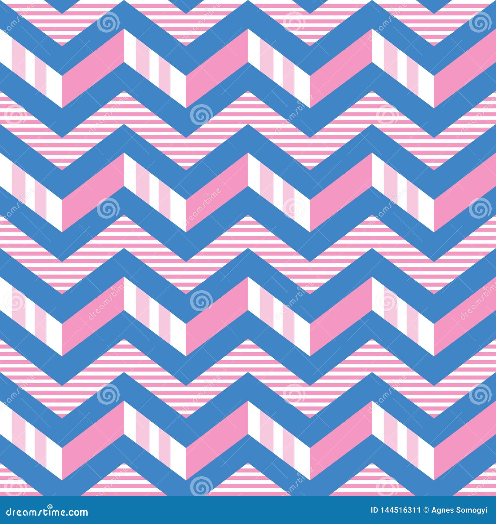Two Inch Pink Stripe Fabric, Wallpaper and Home Decor