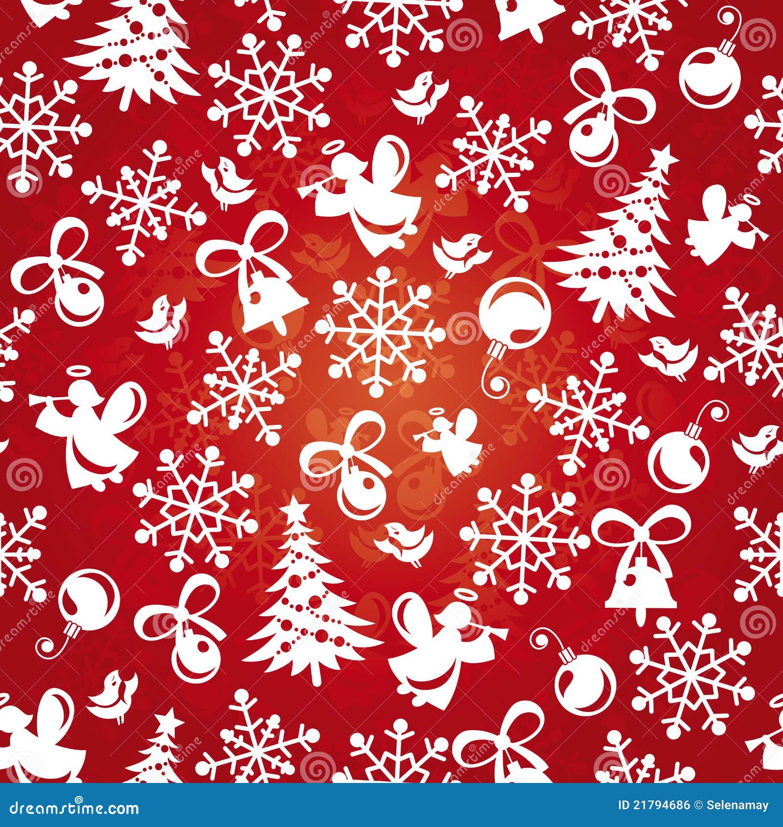 Seamless Christmas Background Stock Vector - Illustration of ribbon ...