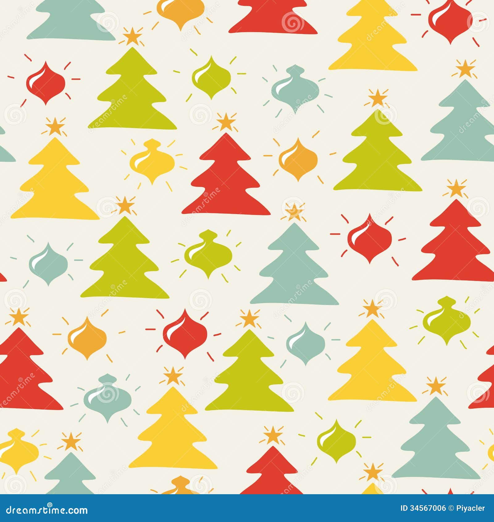 Seamless christmas pattern stock vector. Illustration of present - 34567006