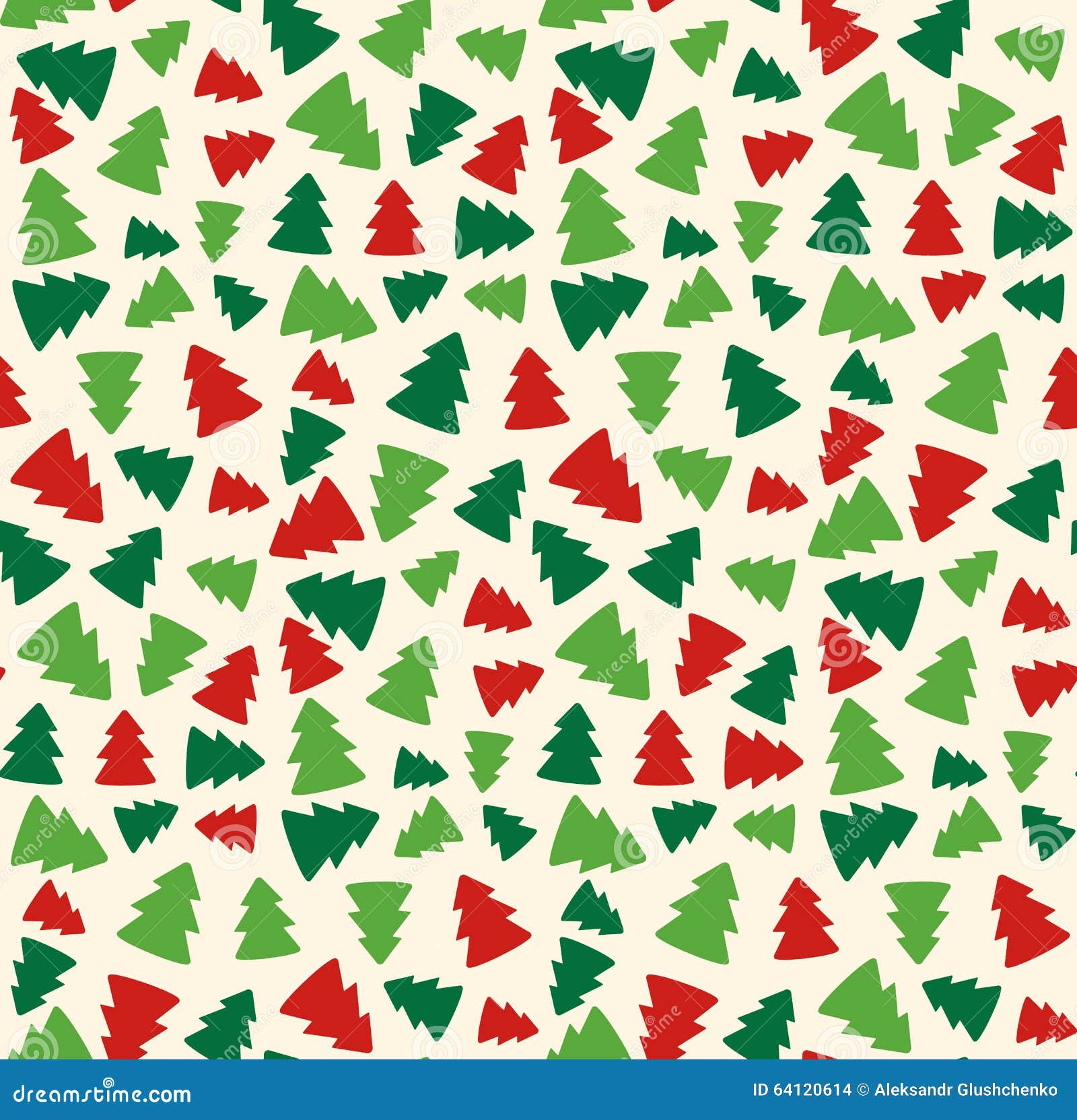 Seamless Christmas Pattern with Evergreen Trees Stock Vector ...