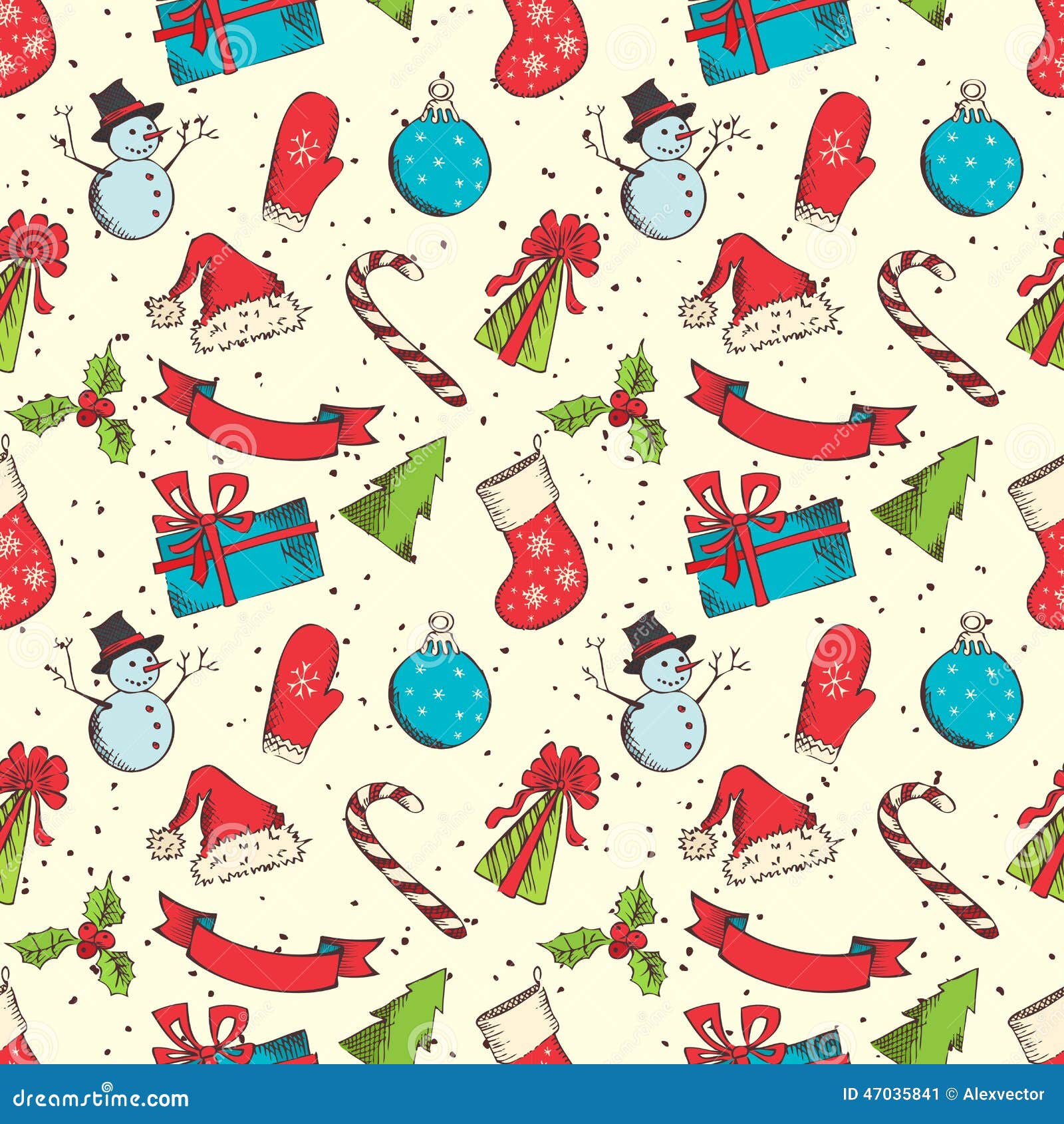 Seamless Christmas Pattern. Stock Vector - Illustration of hatching ...