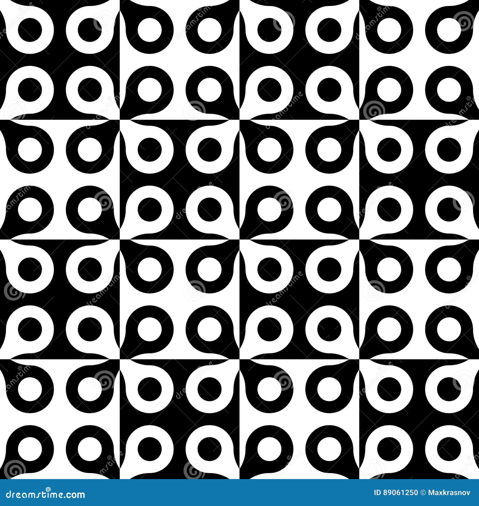 Seamless Circle and Square Pattern Stock Vector Illustration of