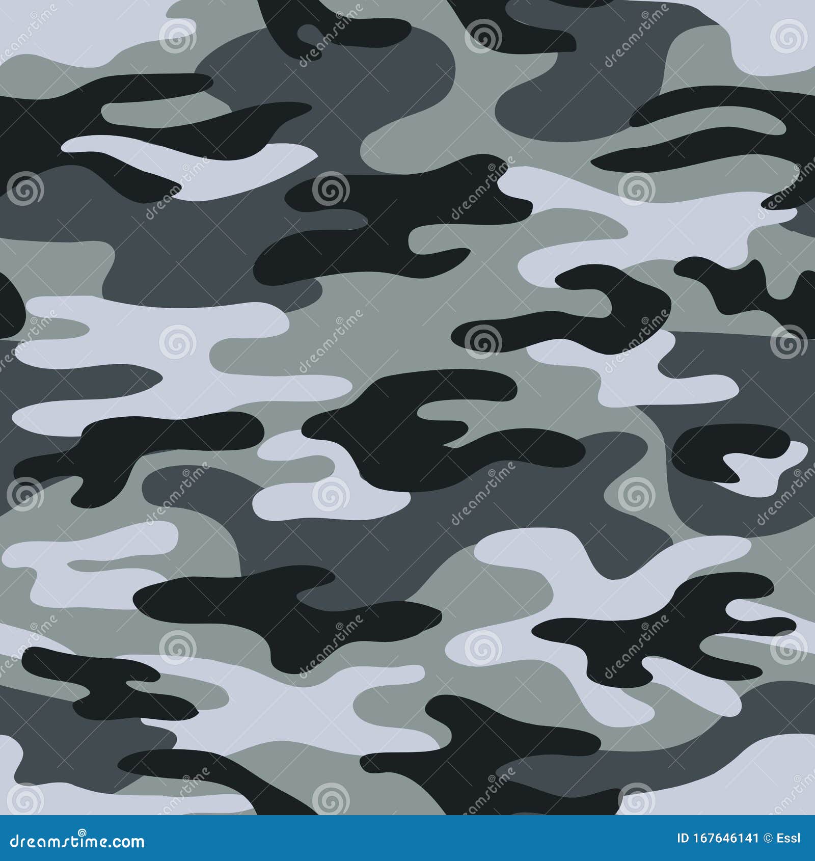 Seamless Classic Camouflage Pattern Stock Illustration