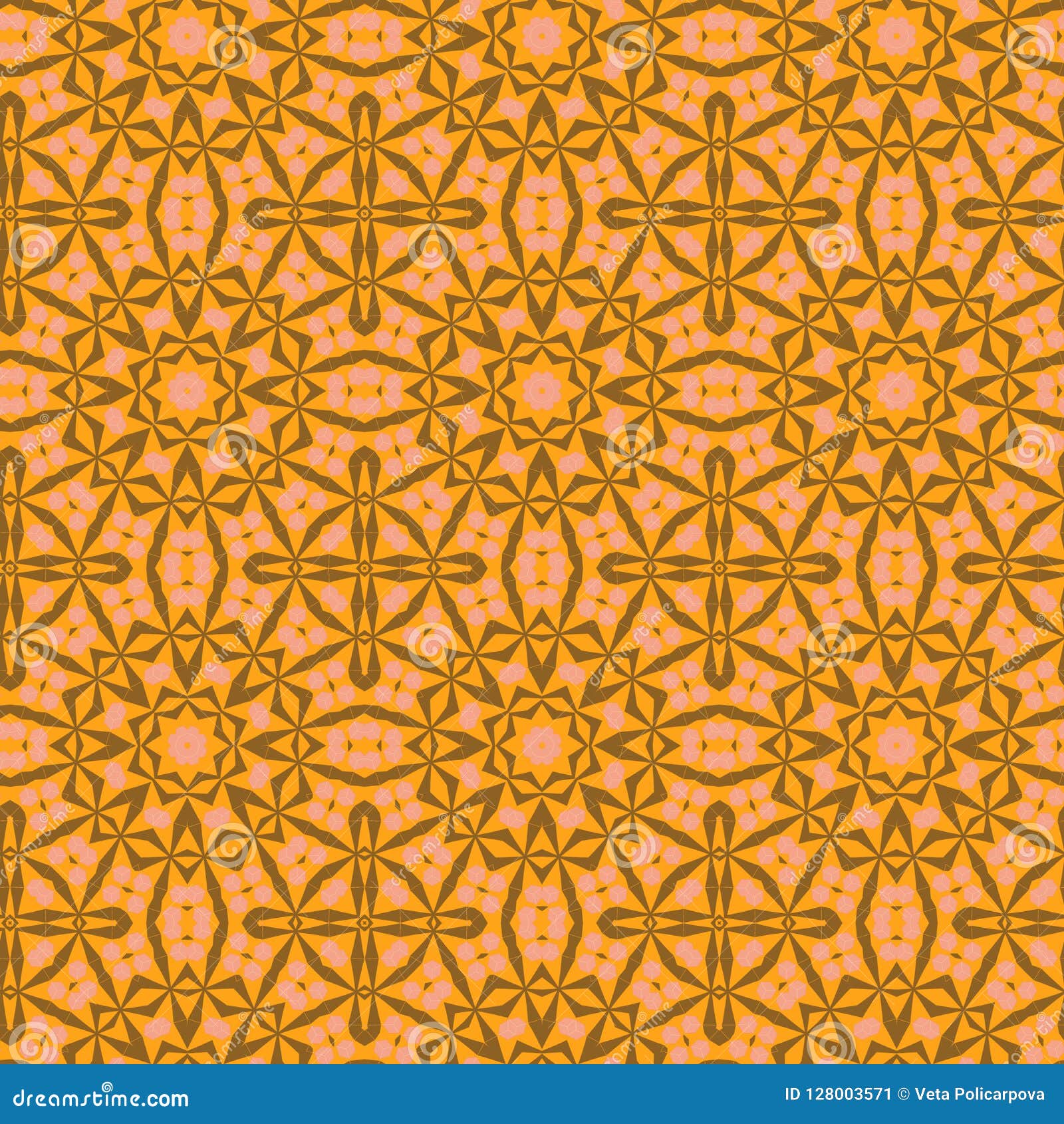 Seamless Color Pattern from a Variety of Geometric Shapes and Li Stock