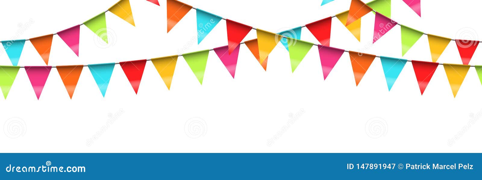 seamless colored garlands background