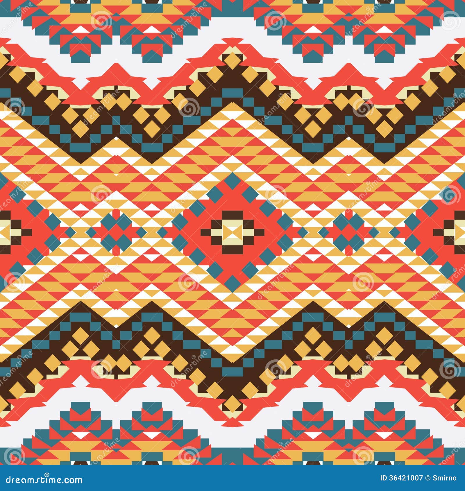 Seamless Colorful Aztec Pattern Stock Vector - Illustration of ornament ...